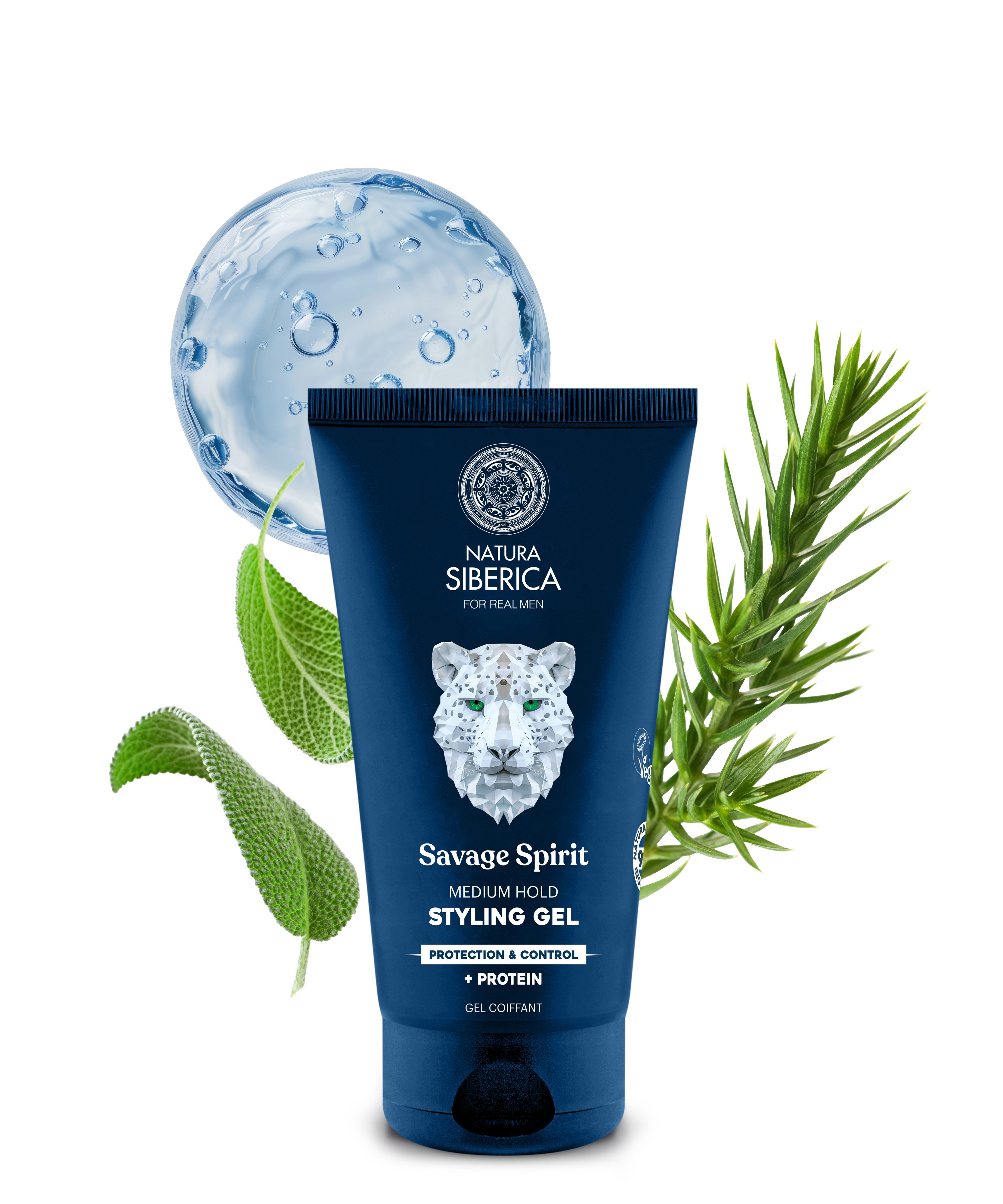 Natura Siberica Haargel Men Savage Spirit. Medium Hold Styling Gel. Protection & Control