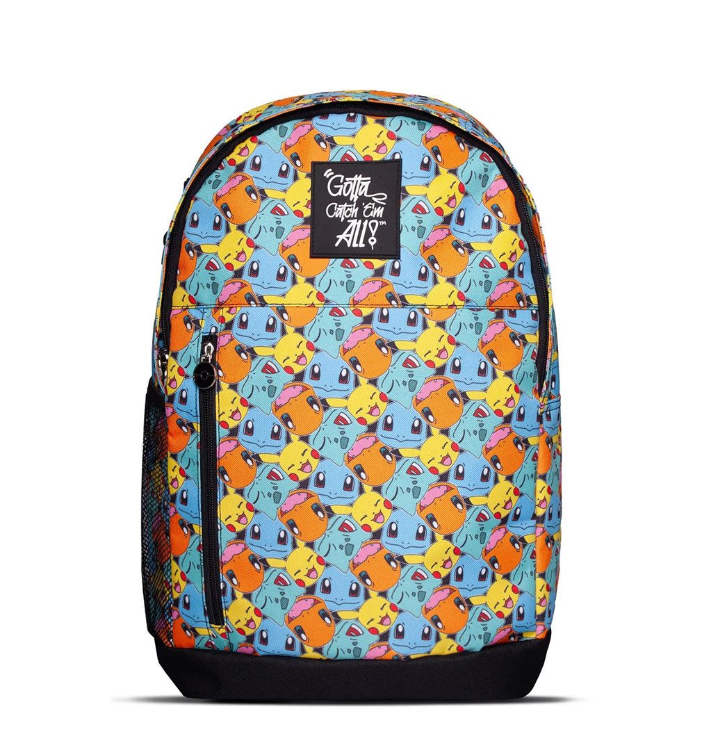 POKÉMON Rucksack Gen 1 Starters, Schiggy Bisasam Glumanda Pikachu