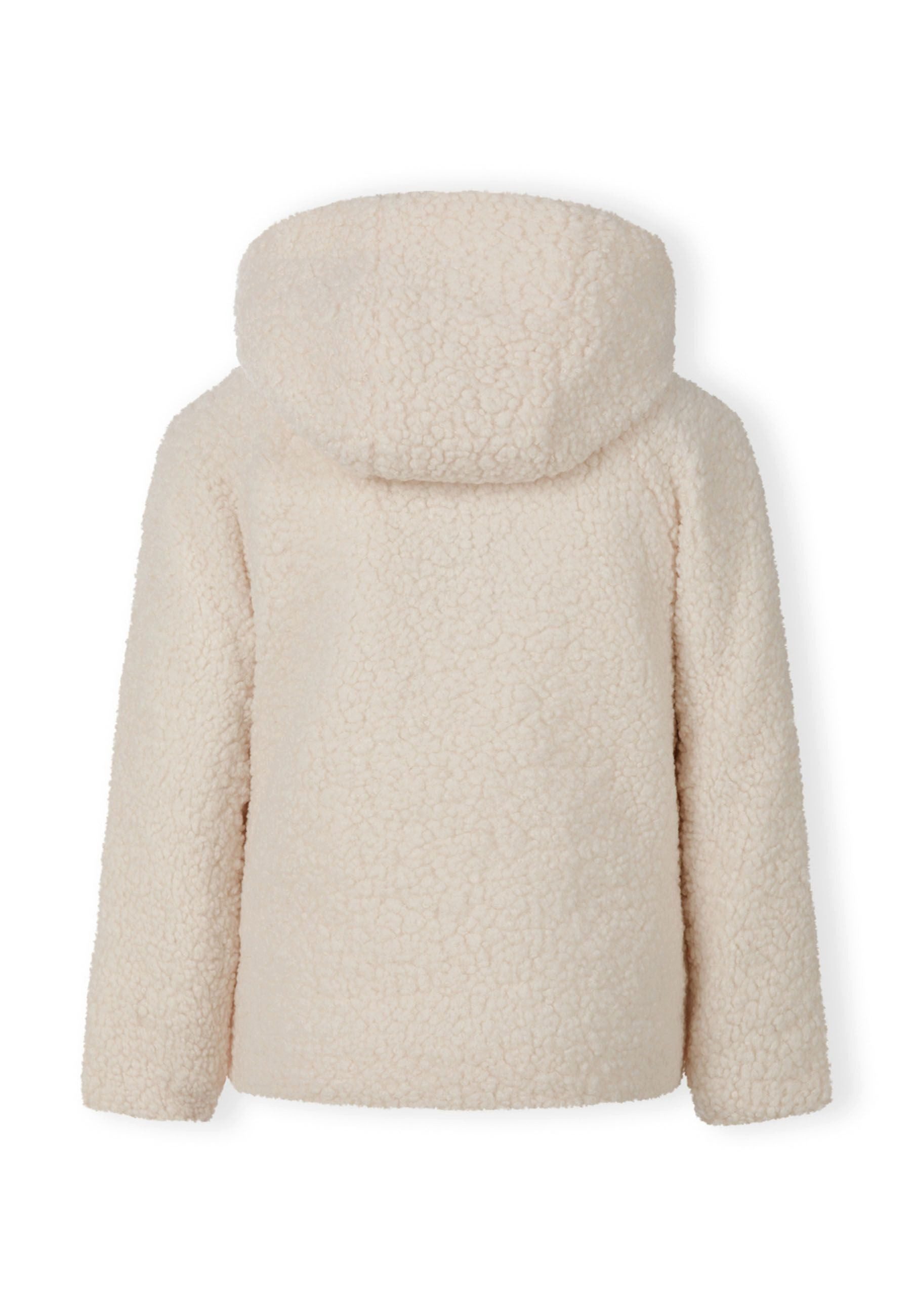MINOTI Kapuzenplüschjacke für Mädchen verdeckte Druckknopfleiste – Bild 3 von 5