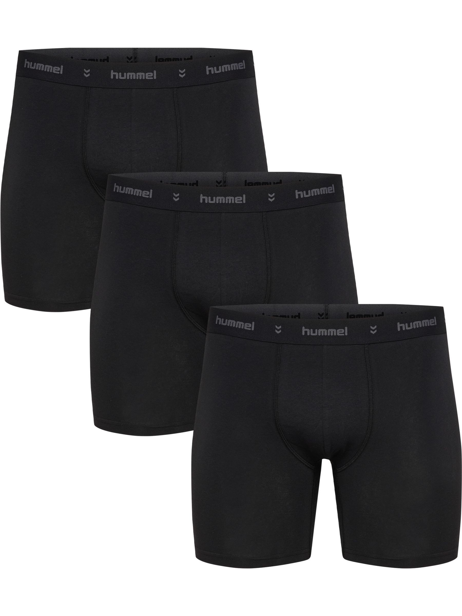 hummel Boxershorts Logo Webbund Körpernah Bequem Elastisch Sportlich Basic für Herren (3-St) hmlCOMFORT BOXERS 3-PACK