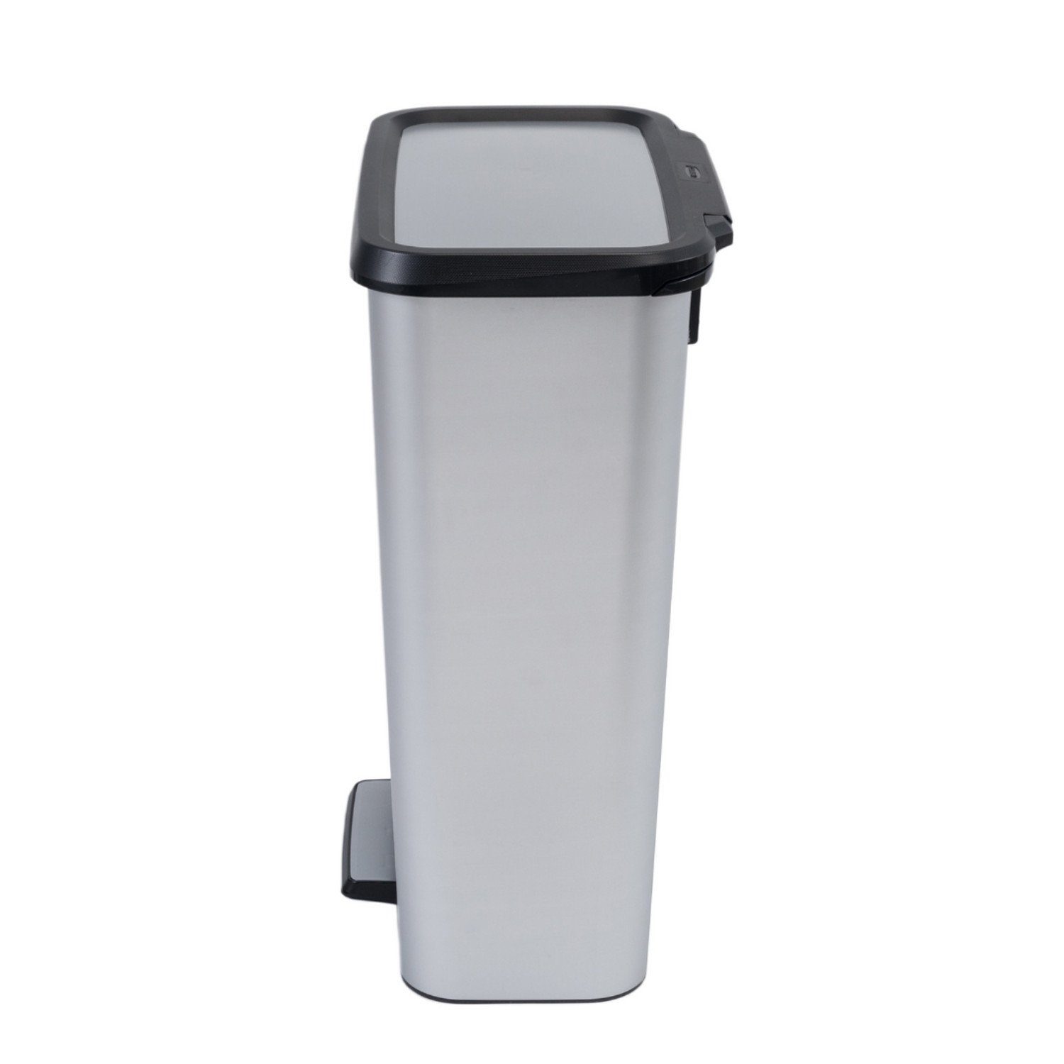 Curver Mülleimer, Compatta 50l Tret-Abfalleimer inox