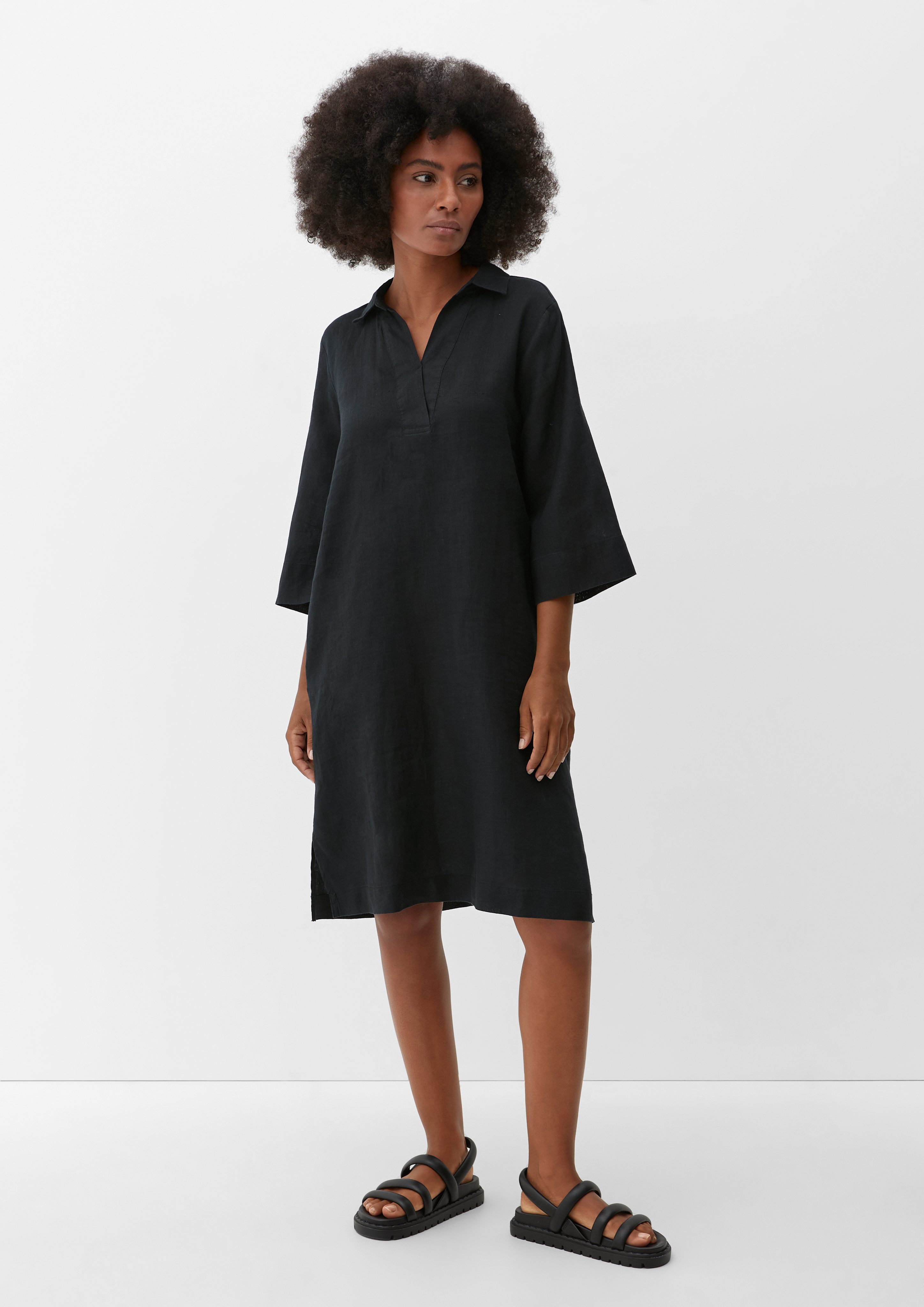 Maxikleid Blusenkleid aus Leinen