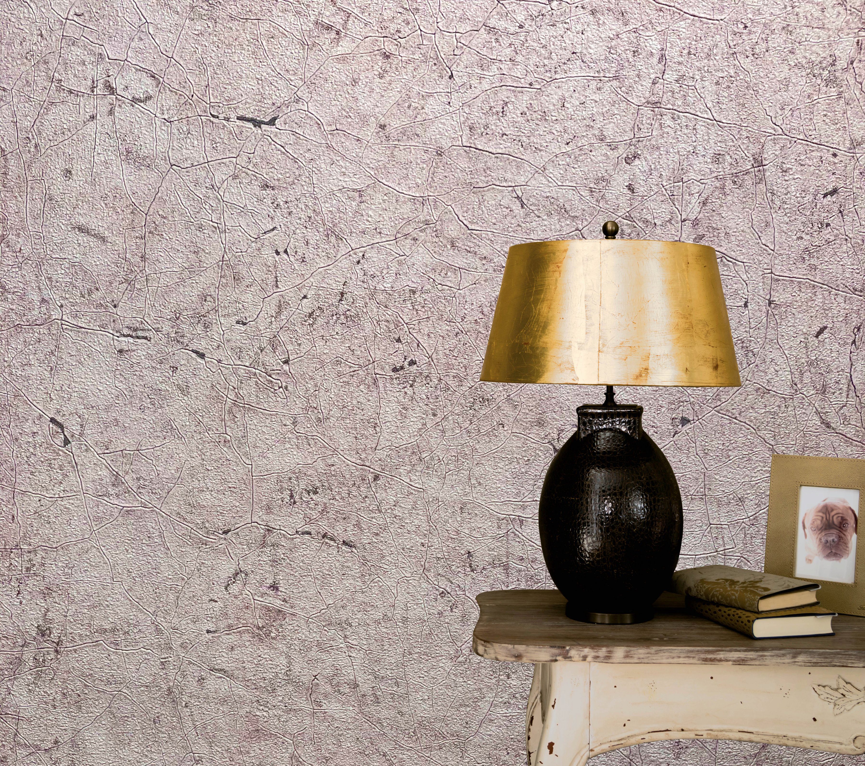 Vintage Deluxe Tapete Stucco Crackle Braun günstig online kaufen