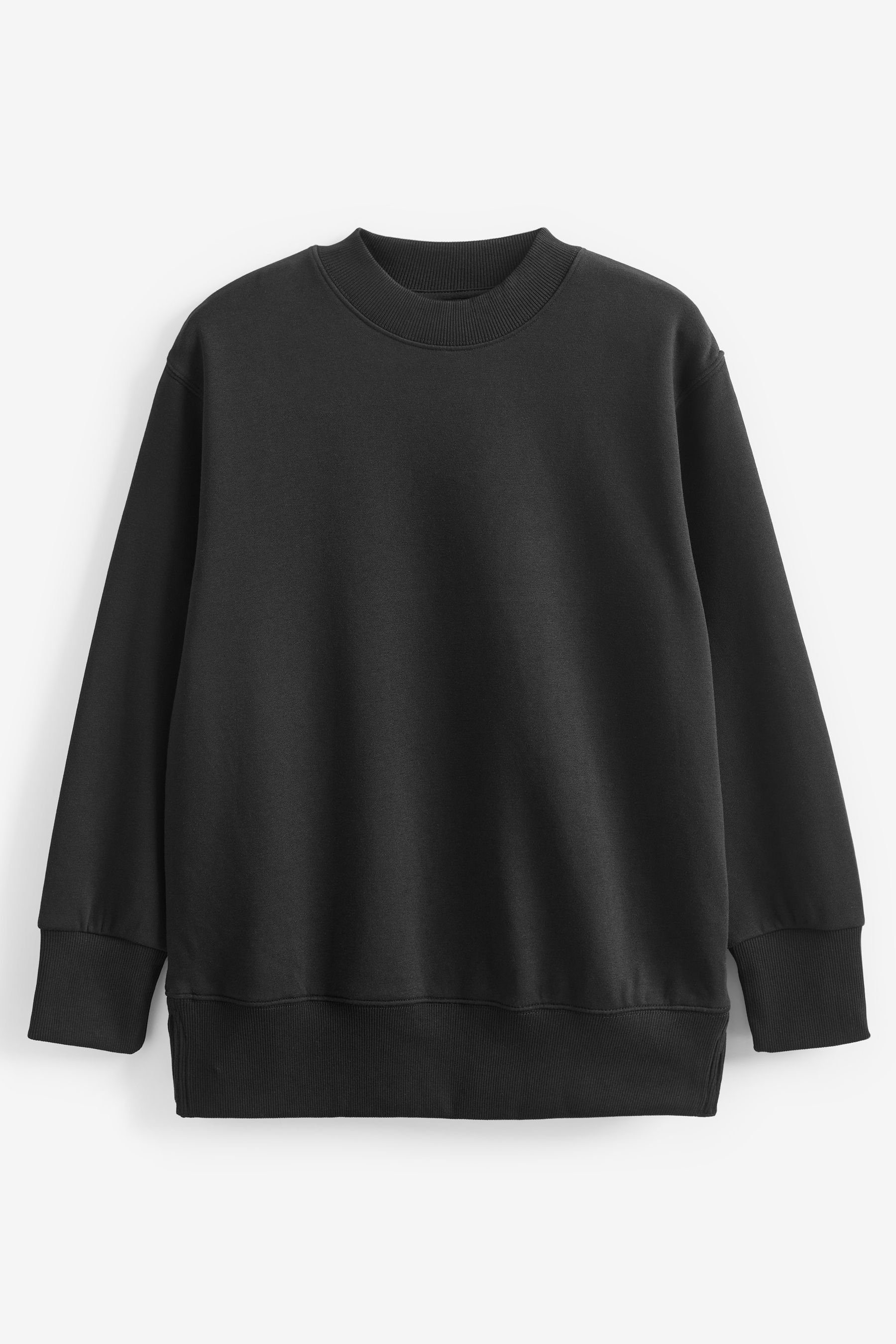 Sweatshirt Black Longsweatshirt (1-tlg) Langes Next