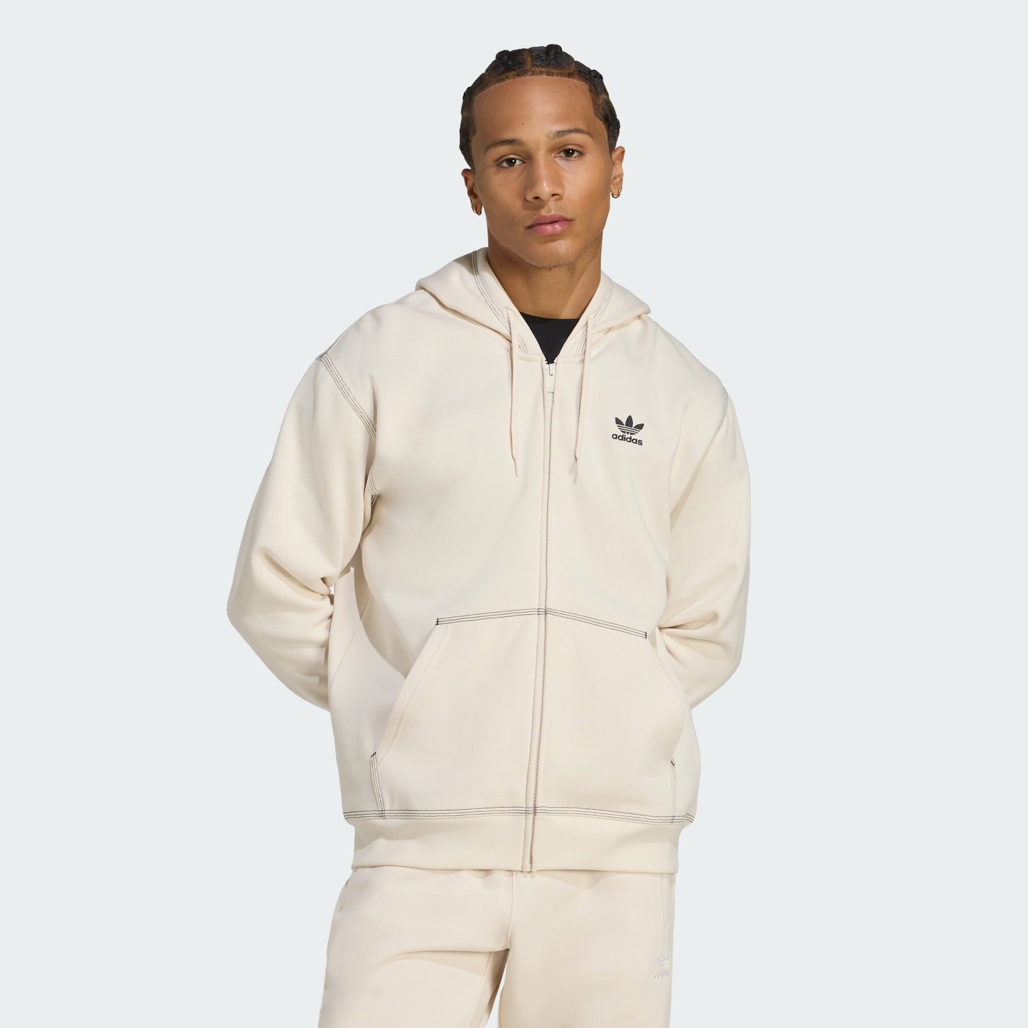 adidas Originals Kapuzensweatjacke ESSENTIALS TREFOIL FULL-ZIP KAPUZENJACKE günstig online kaufen