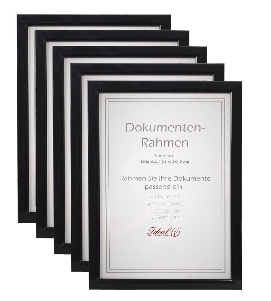 Bilderrahmen TREND 10er Schwarz 3er 5er Pack IDEAL A4 21x29,7 Fot Pack 5er Bilderrahmen DIN 2er Urkunde Dokument