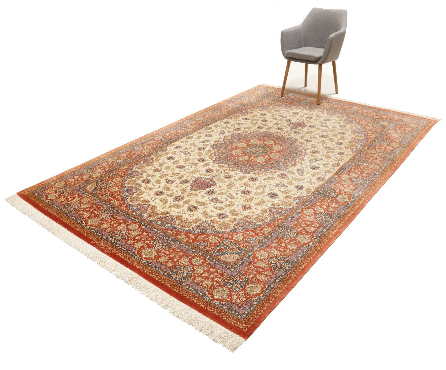 Carpet Avenue Teppich Ghom Seide 292x200, Rechteck, Höhe: 6 mm