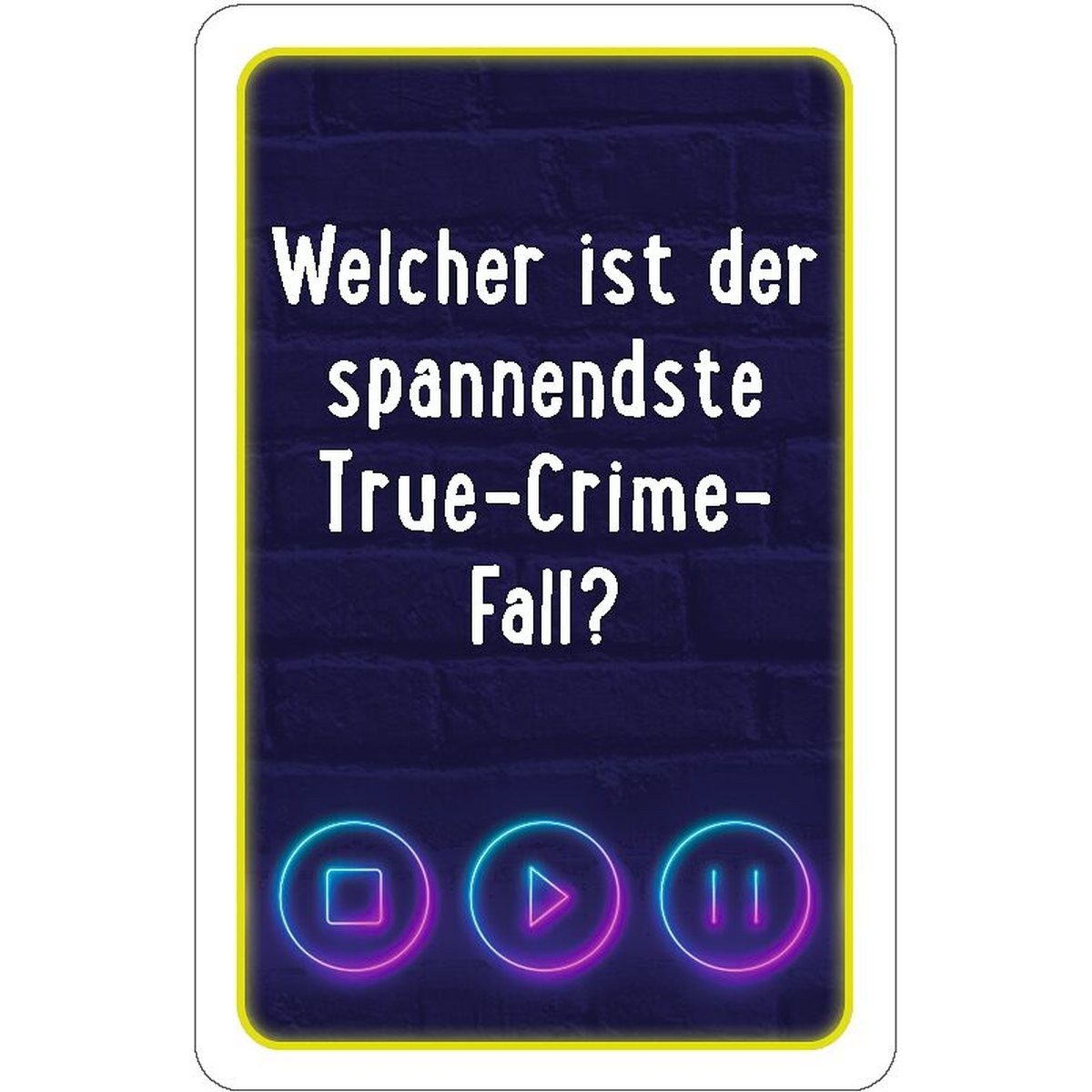 Moses. Verlag Spiel Podcast – The Game Erweiterung True Crime 50 Karten, ab 14 Jahren