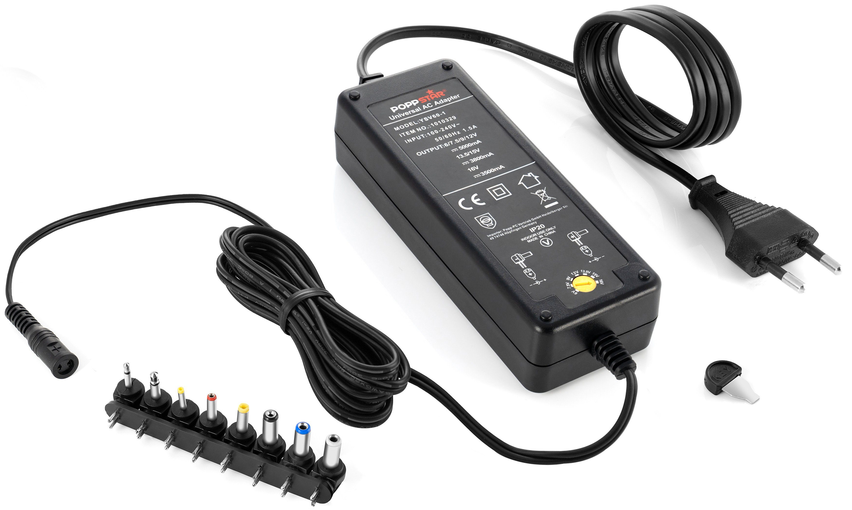 Schaltnetzteil (6V - 12V bei 5A) (13,5V 15V bei 3,8A) (16 V bei 3,5A) Universal-Netzteil