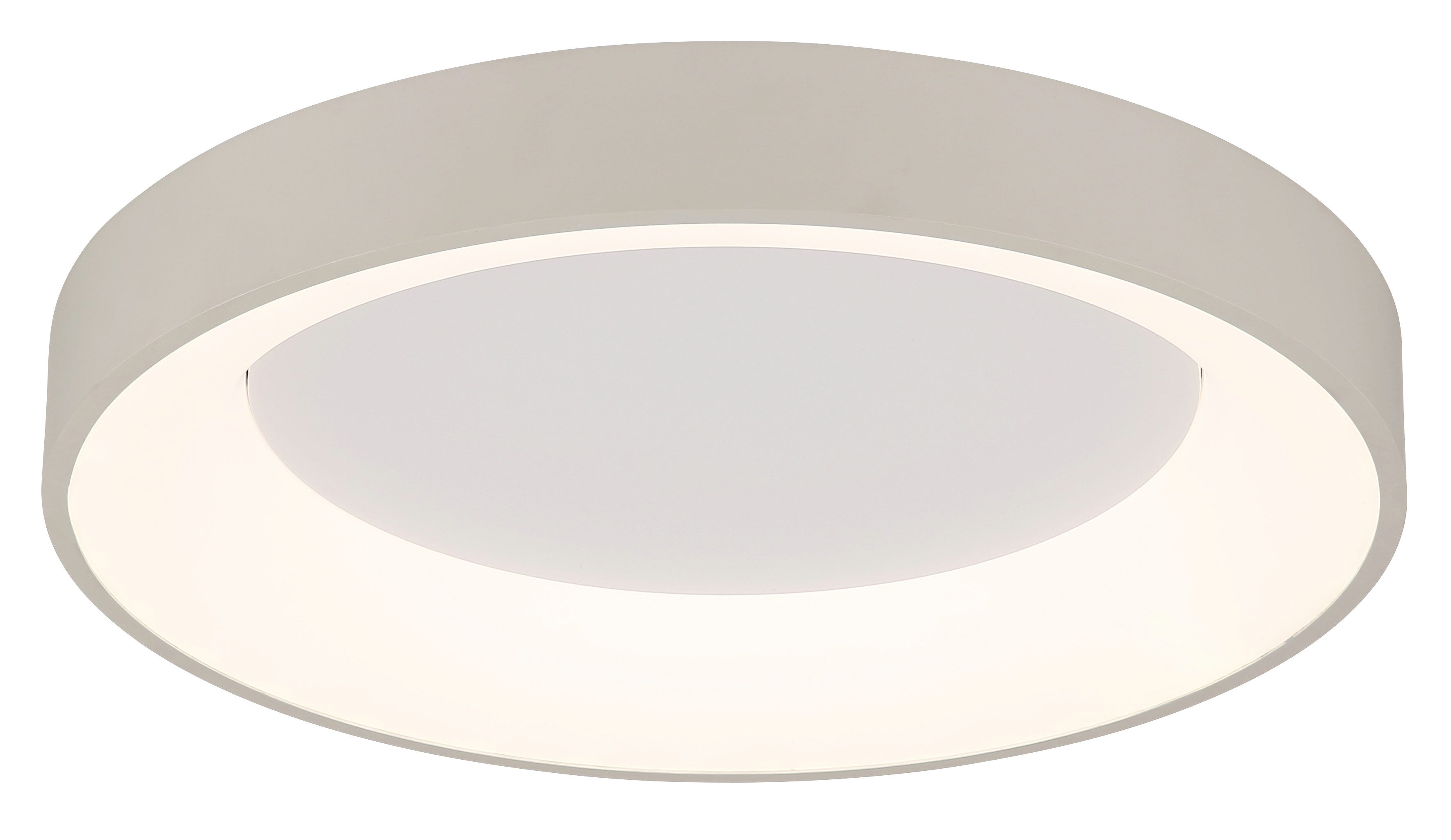 GLOBO LIGHTING Deckenleuchte GALLEGOS, LED fest integriert, Sandfarbene Deckenleuchte dimmbar mit LED, Fernbedienung