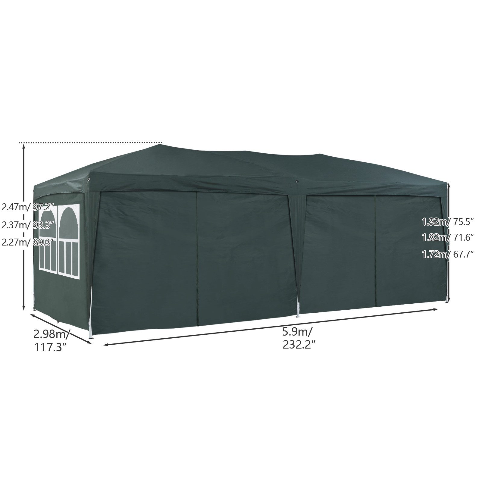 Ofcasa Faltpavillon 3x6 Partyzelt, UV-Schutz Gartenpavillon günstig online kaufen