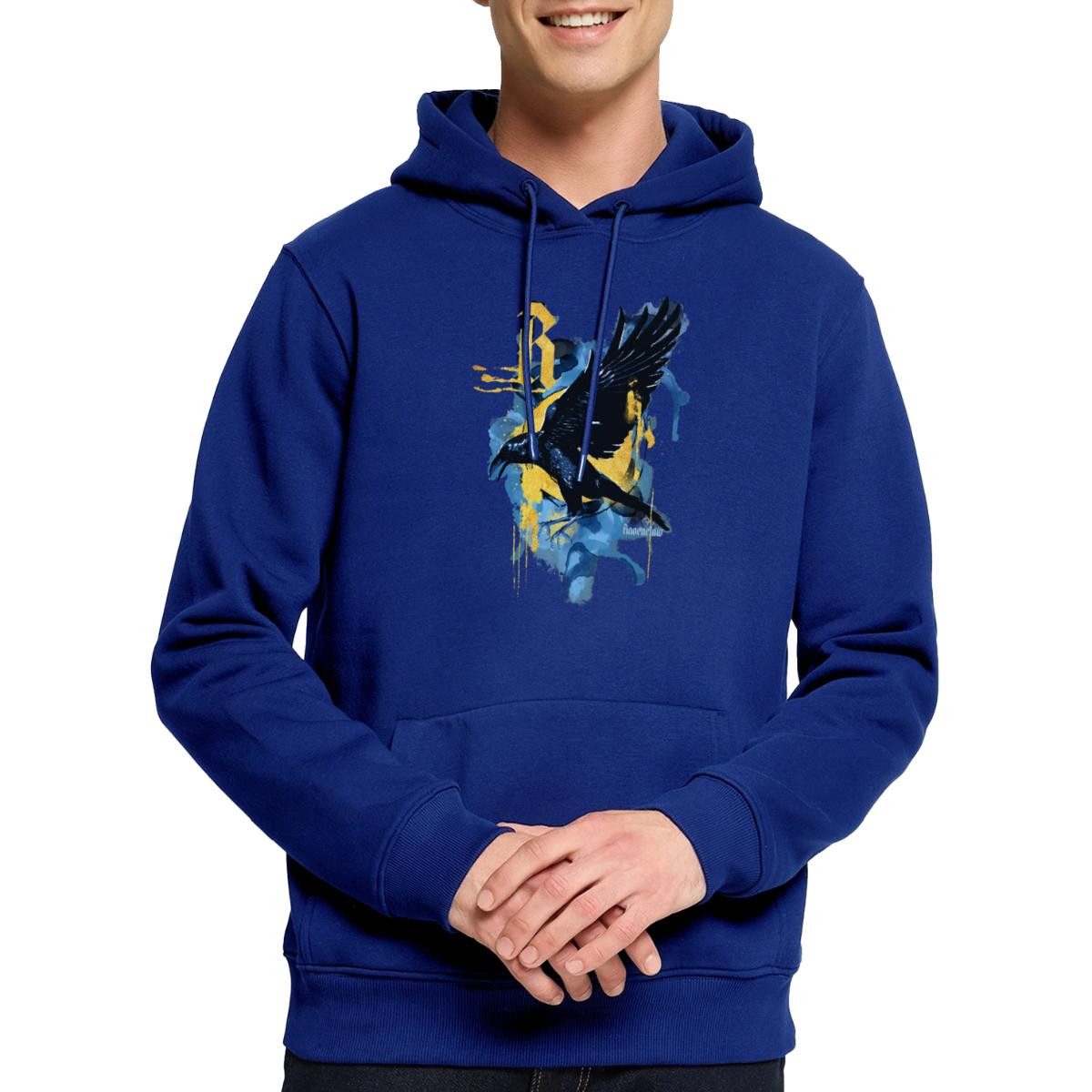 Hoodie Harry Potter Haus Ravenclaw Rabe Herren Premium Hoodie