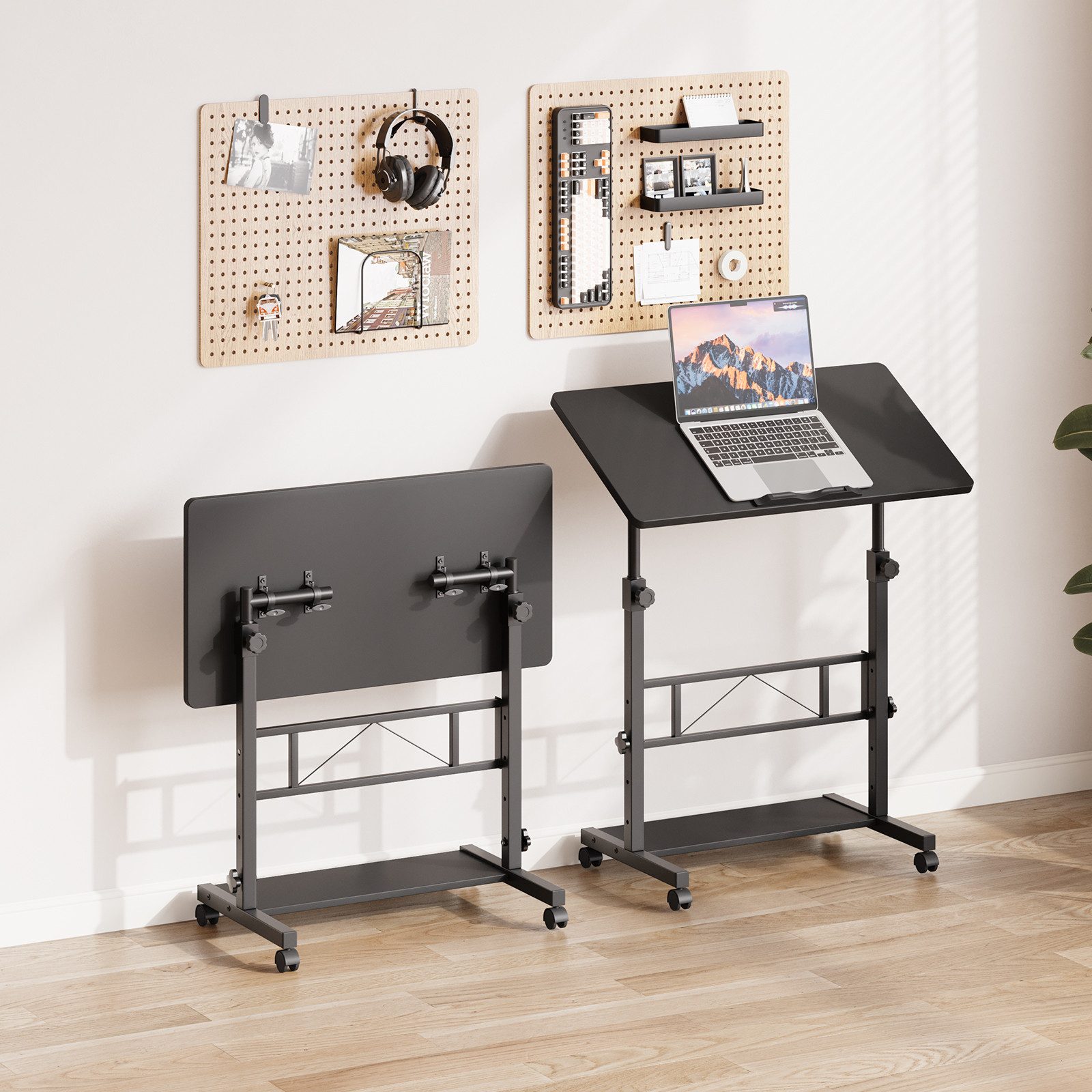 OUNUO Stehpult höhenverstellbar Computertisch 80x40cm mit neigbar Tischplatte