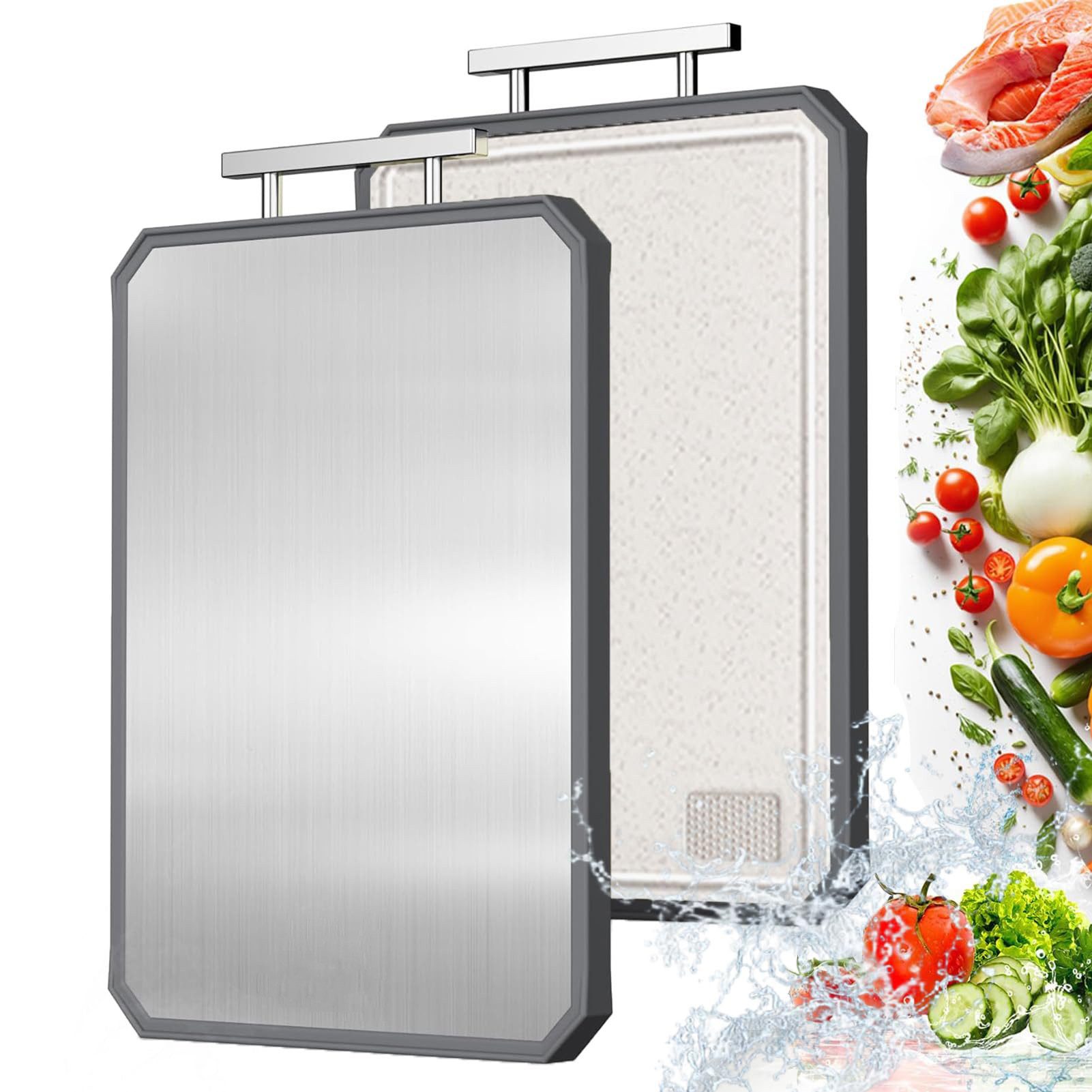 Titan Schneidebrett Rutschfest & Spülmaschinenfest – Dickes Brett Für Fleisch, Obst & Gemüse, Hygienisch & Langlebig