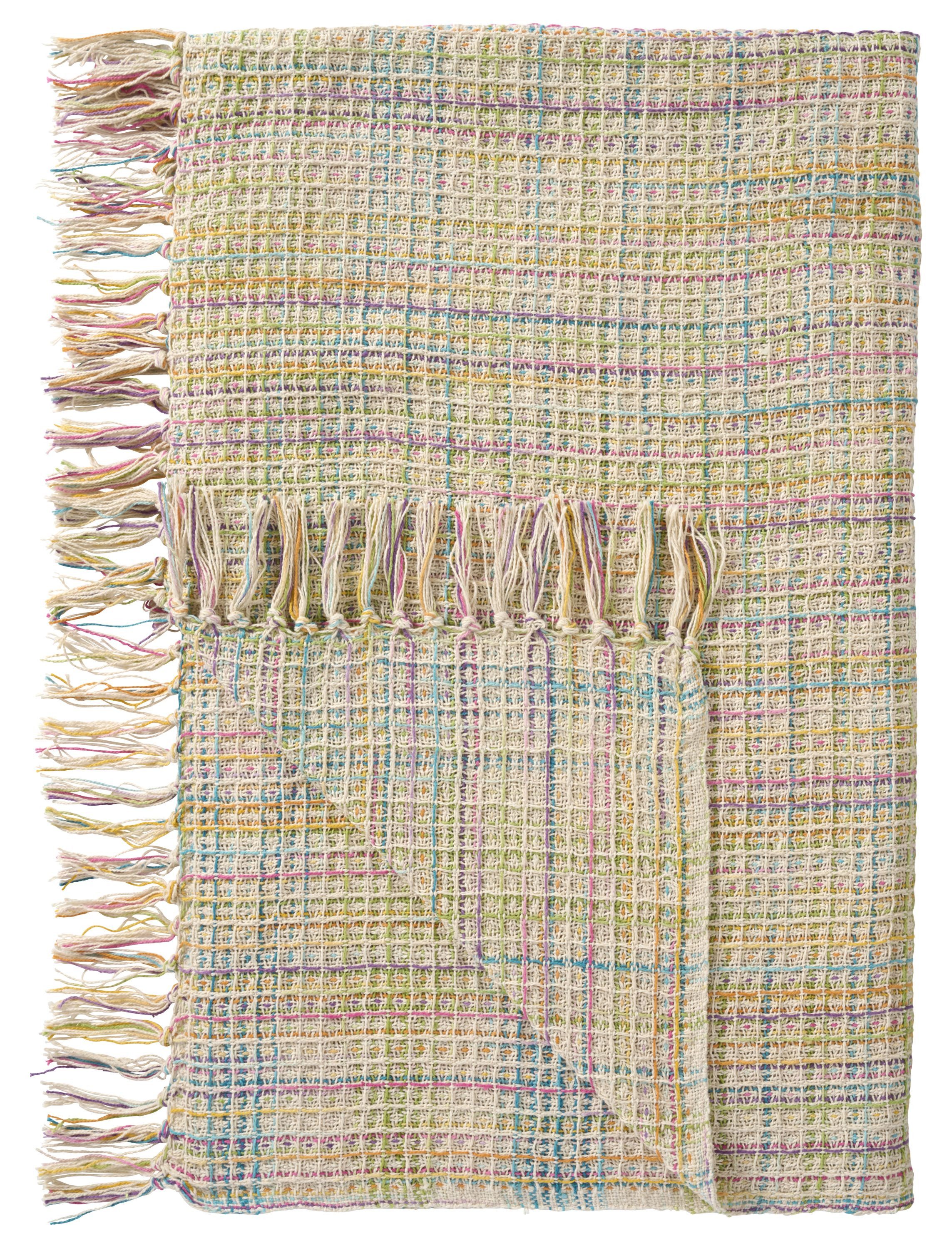 Wohndecke Ib Laursen - Decke Plaid Kuscheldecke Wohndecke Grün Blau Türkis, Ib Laursen