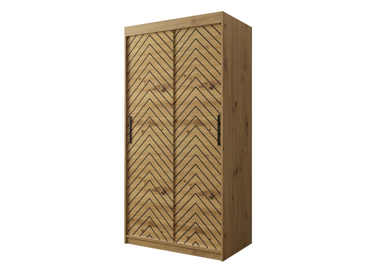MIRJAN24 Kleiderschrank Jodelka I (mit Schiebetüren) 100/120/150/180/200/250 cm, Garderobe mit zwei Kleiderstangen. € 589,00