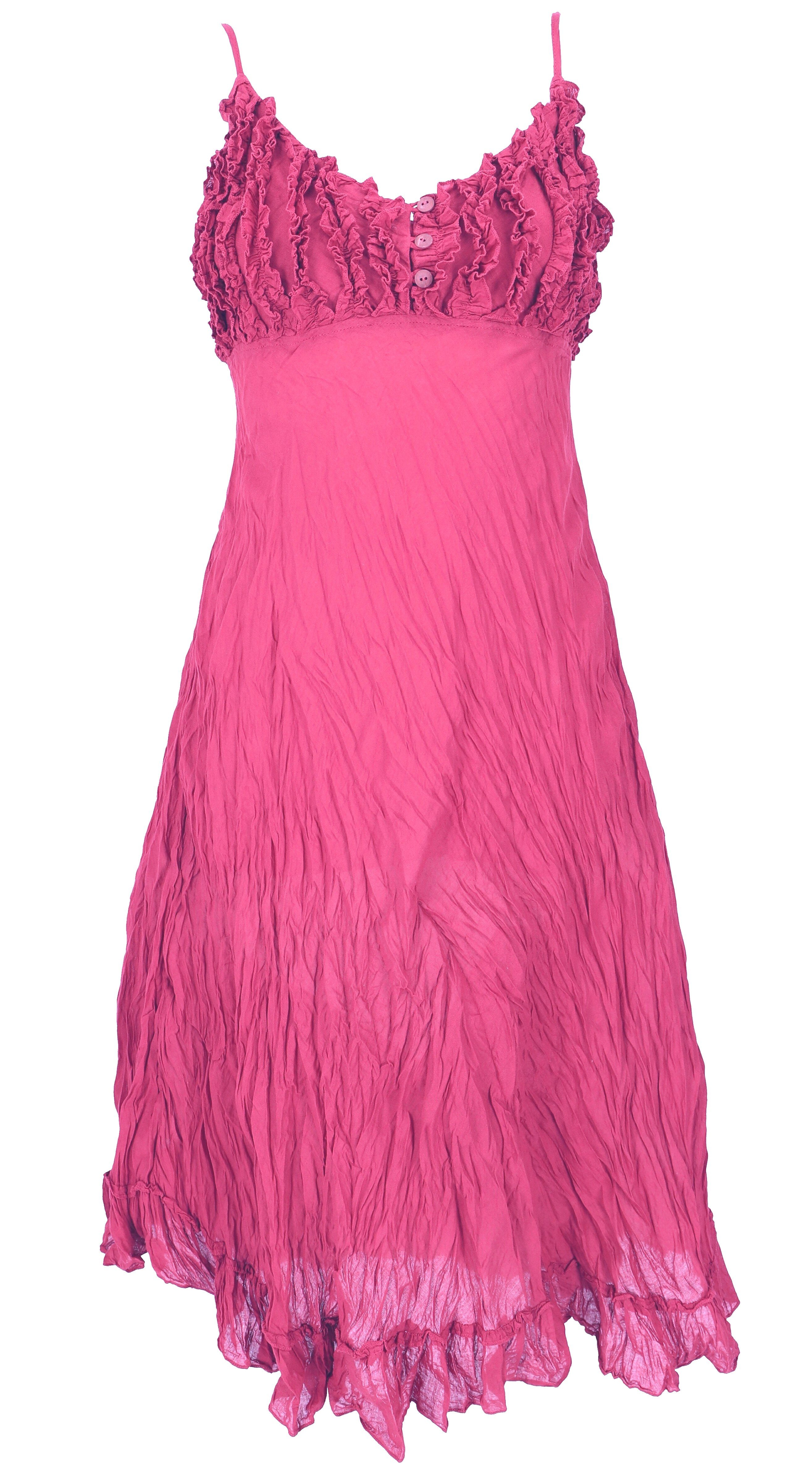 Guru-Shop Midikleid Boho Sommerkleid, luftiges Krinkelkleid,.. günstig online kaufen