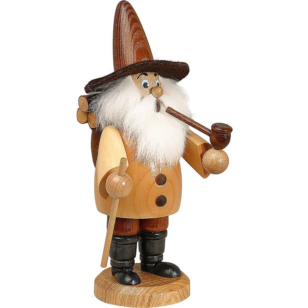 DWU - Drechselwerkstatt Uhlig Räuchermännchen Wichtel Holzsammler natur (19cm) Räuchermann von Drechselwerkstatt Uhl