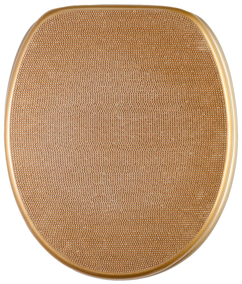 Sanilo WC-Sitz Crystal Gold, mit Absenkautomatik
