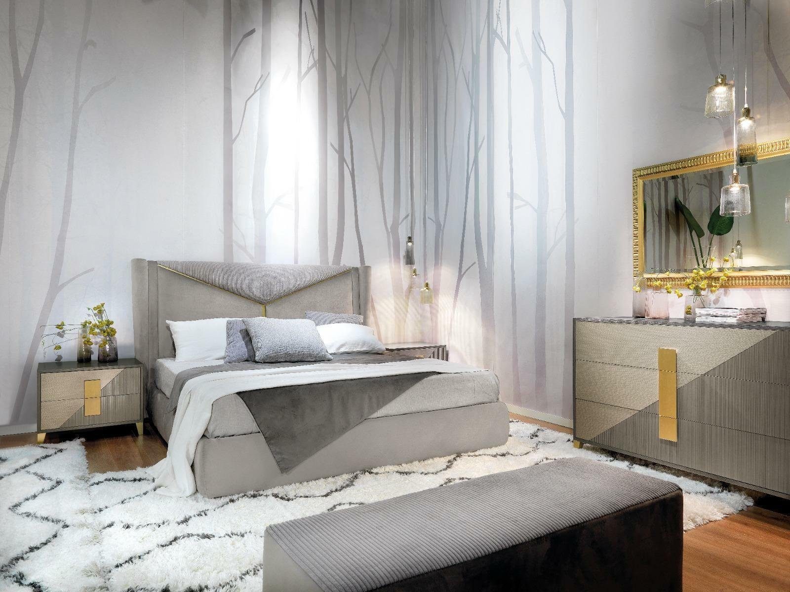 JVmoebel Bett, Bett Polster Design Luxus Doppel Hotel Betten Schlaf Zimmer