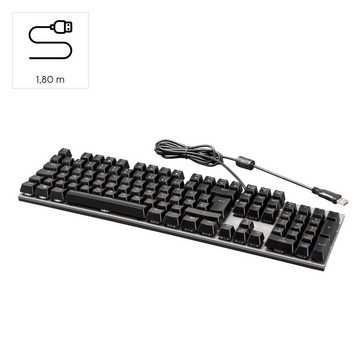 Hama Mechanische Office Tastatur "MKC-650", Schwarz, Anthrazit Tastatur