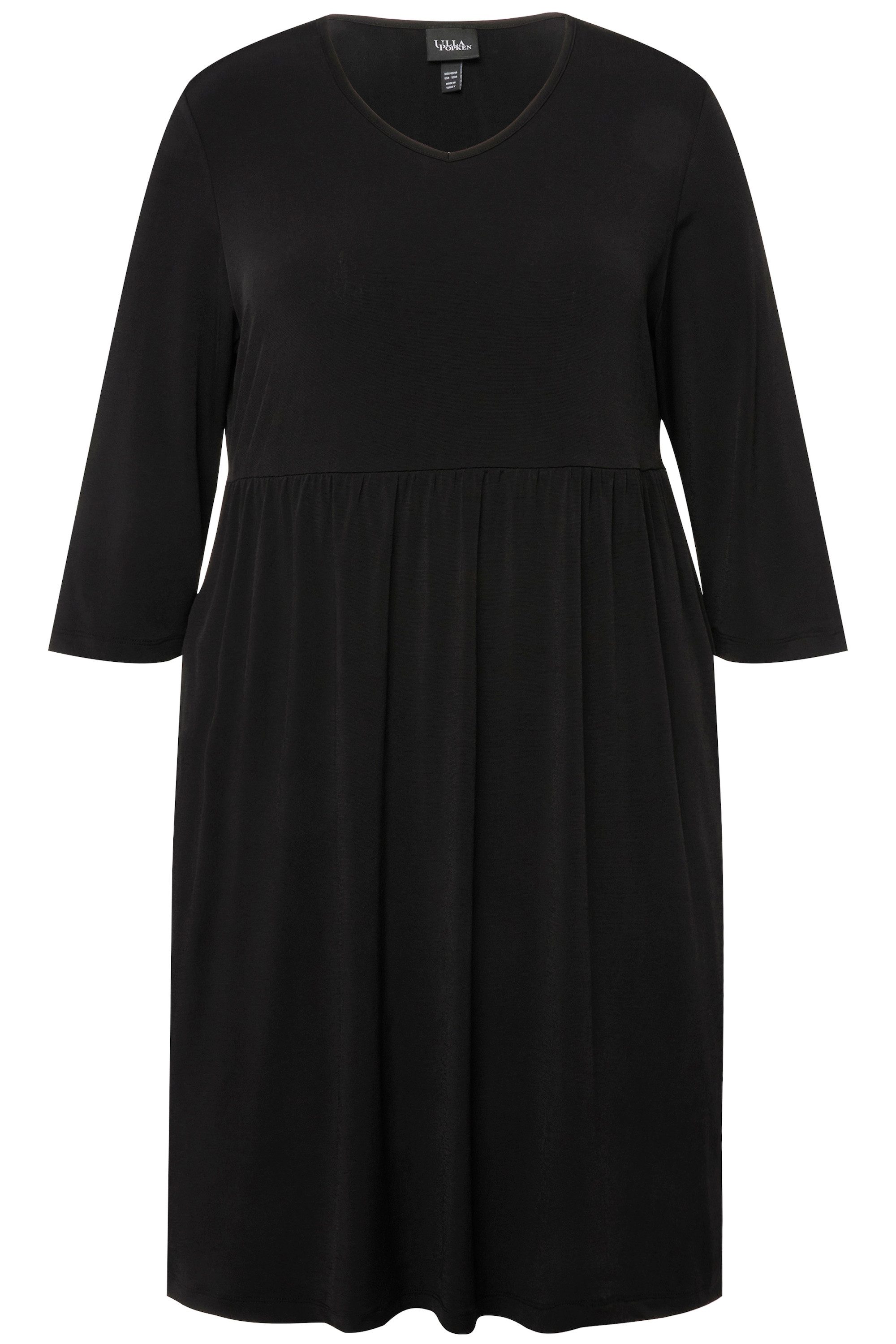 Ulla Popken Maxikleid Longshirt A-Linie Tunika-Ausschnitt günstig online kaufen
