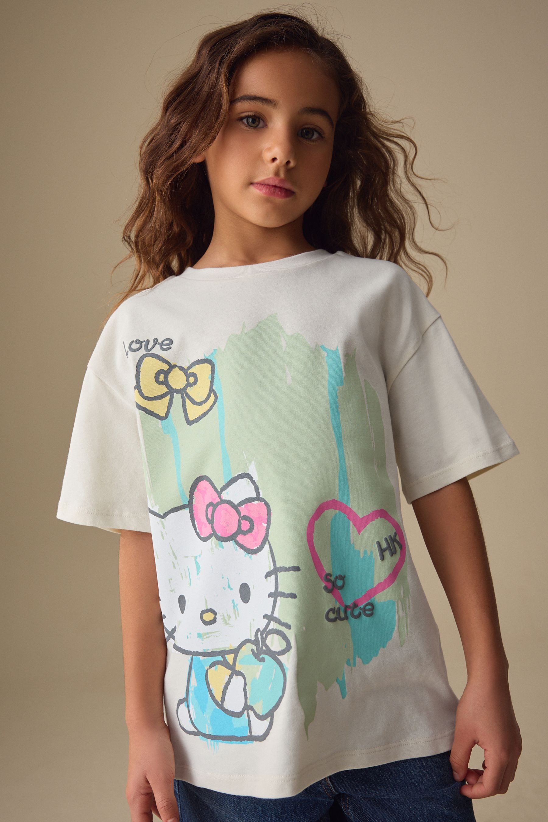 T-Shirt Oversized T-Shirt mit Grafik, Hello Kitty