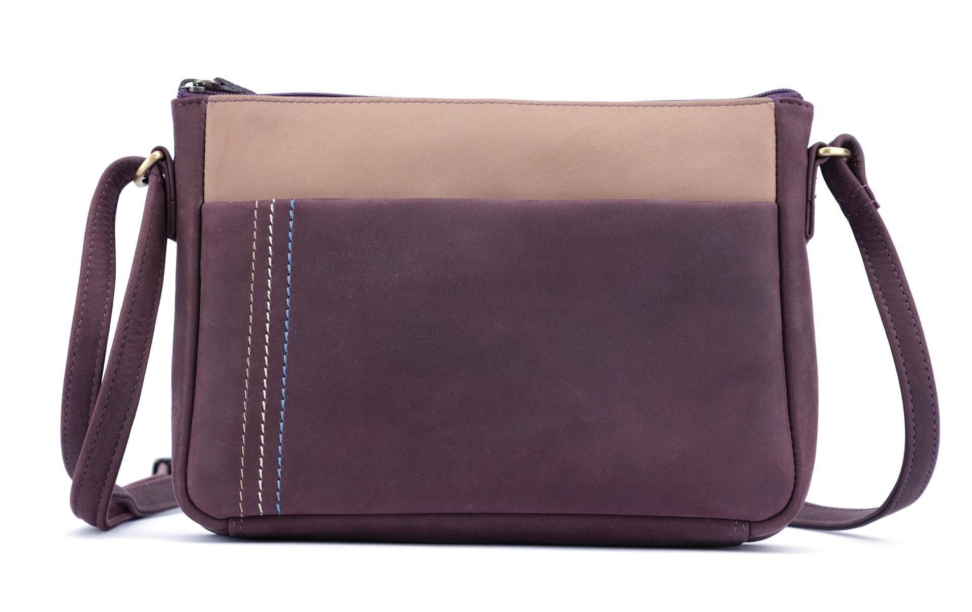 El Puente Schultertasche Schultertasche "Two Tone", Handmade, Handmade