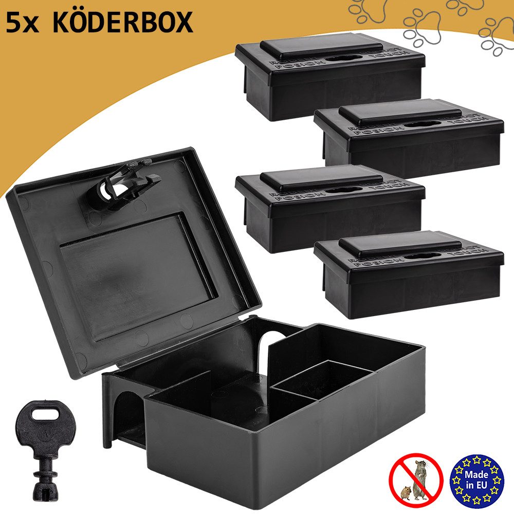 Petigi Lebendfalle 5-30x Mäuseköderbox Mäusefalle Köderbox Köderstation Mäusefalle Falle