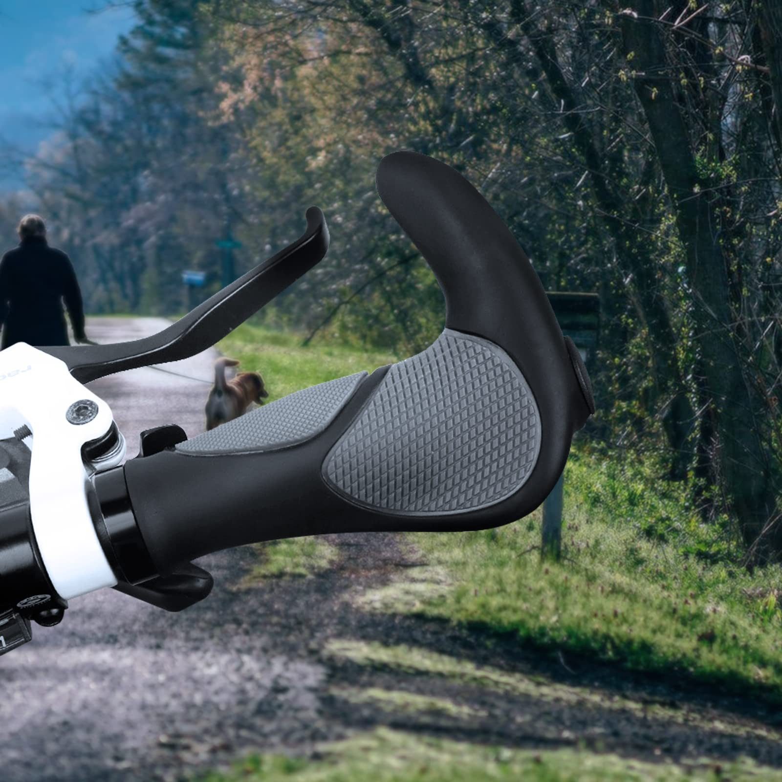 SURFOU Fahrradlenkergriff fahrradgriffe mtb griffe fahrradlenker fahrradgriffe ergonomisch (fahrrad zubehör, lenkergriffe, Ein Paar Fahrradlenkerabdeckungen) – Bild 5 von 5