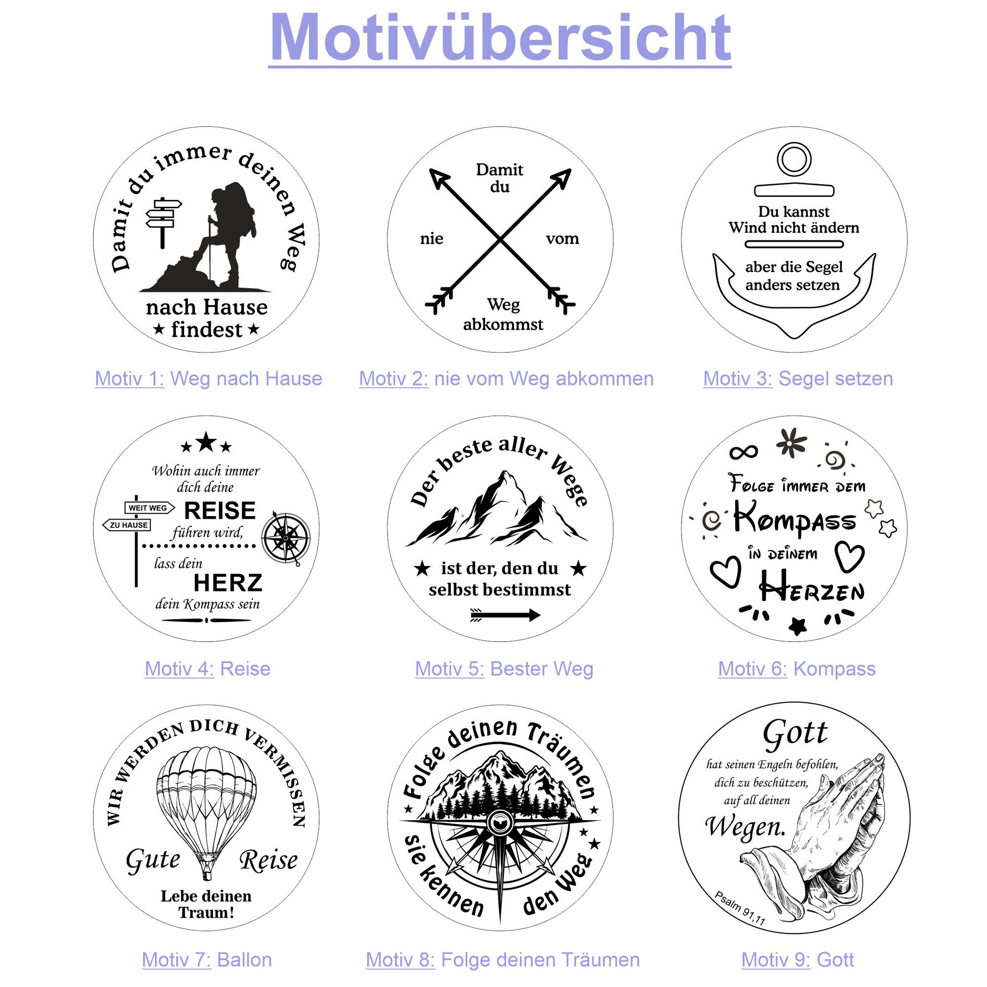 Lasernauten Kompass Kompass Messing poliert mit Gravur auf dem Deckel verschiedene Motive, Kompass aus poliertem Messing