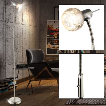 etc-shop LED Stehlampe, Leuchtmittel inklusive, Warmweiß, Farbwechsel, Steh Lampe Flexo Strahler Glas Spot drehbar Dimmer