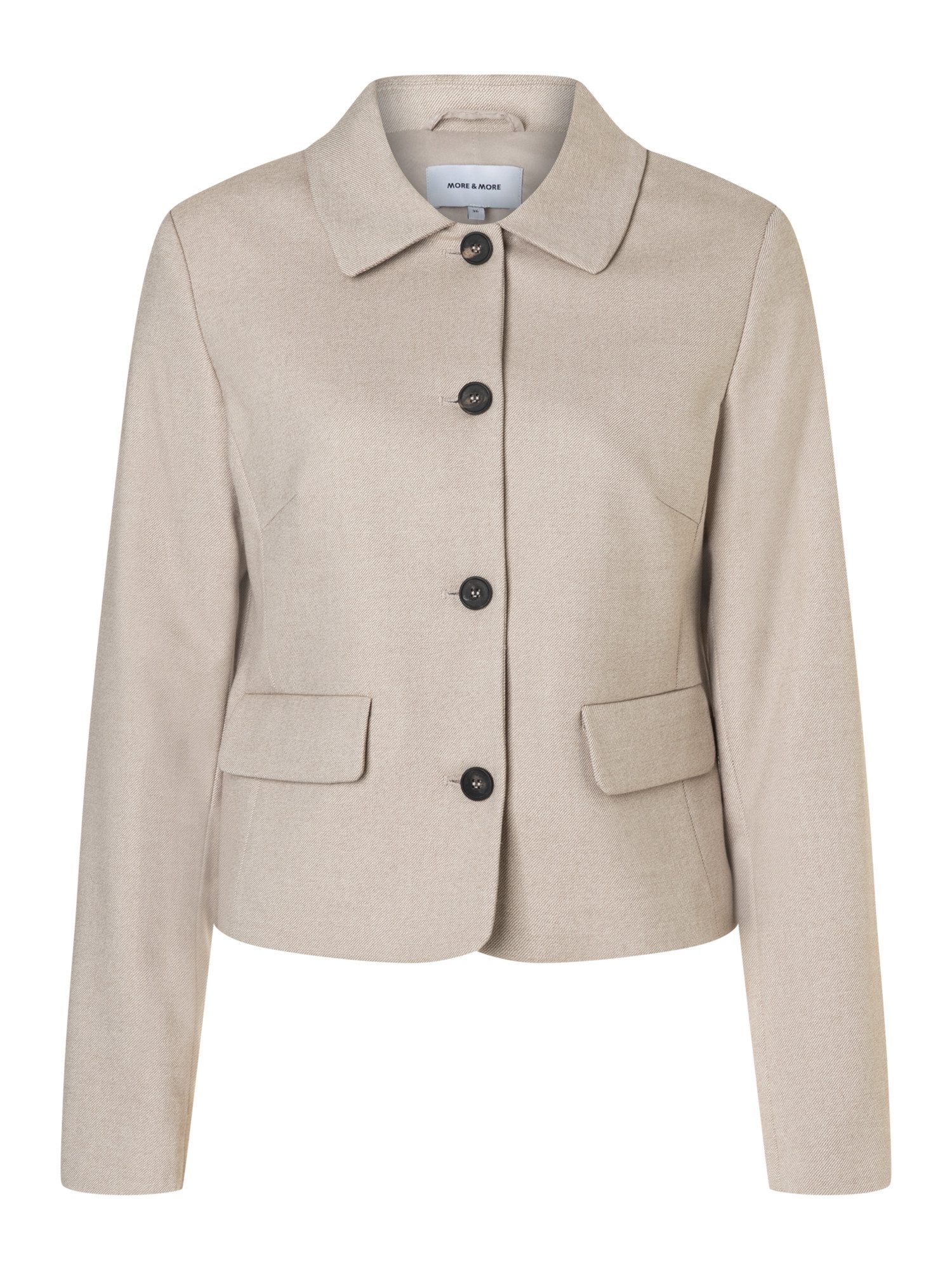 MORE&MORE Kurzblazer leicht taillierter, melierter Kurzblazer günstig online kaufen