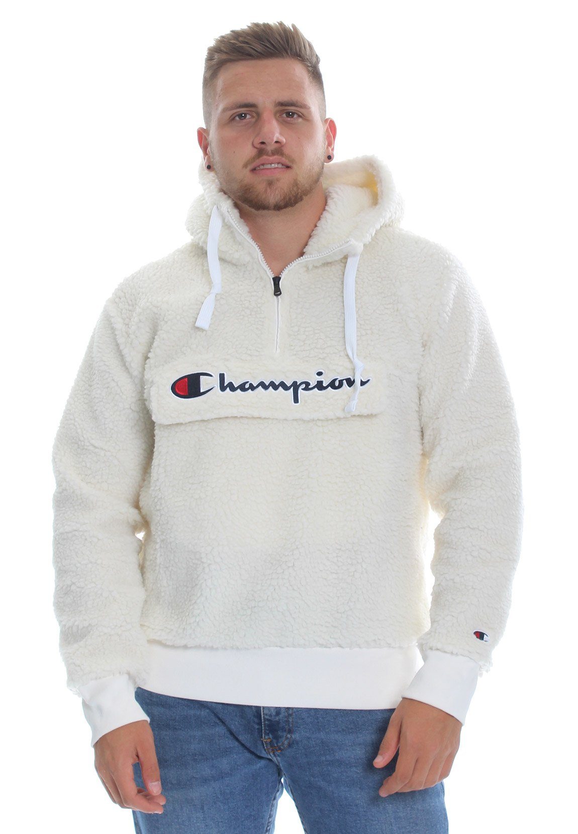 Champion Kapuzensweatshirt Champion Herren Kapuzenpullover 214978 WW034 WSW  Beige