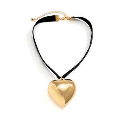 AquaBreeze Choker Einfache Herzanhänger Halskette - elegante Halskette, mit Herzanhänger für Damen