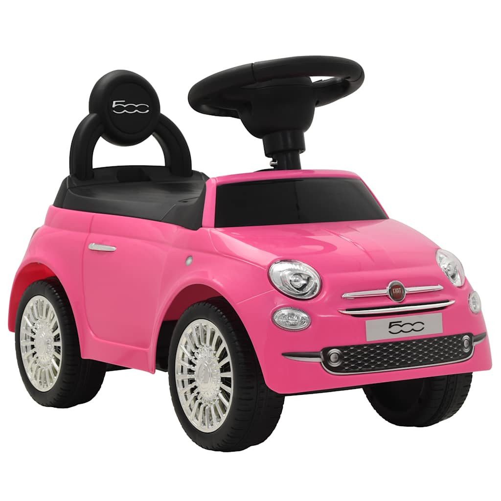 vidaXL Tretfahrzeug Kinder-Aufsitzauto Fiat 500 Rosa