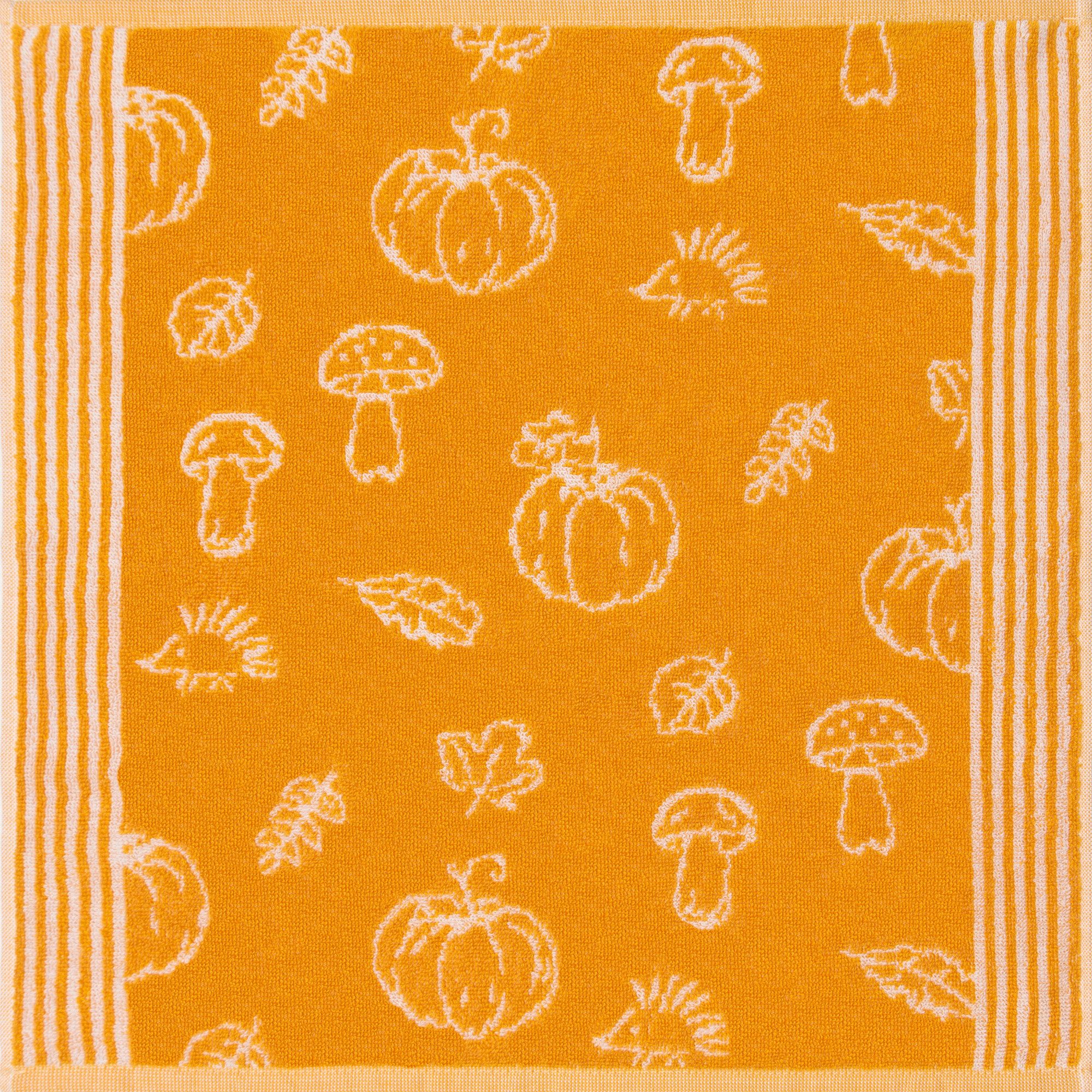 Kracht Geschirrtuch Frottier-Geschirrtuch "Herbstlich" 3er-Pack, Baumwolle günstig online kaufen