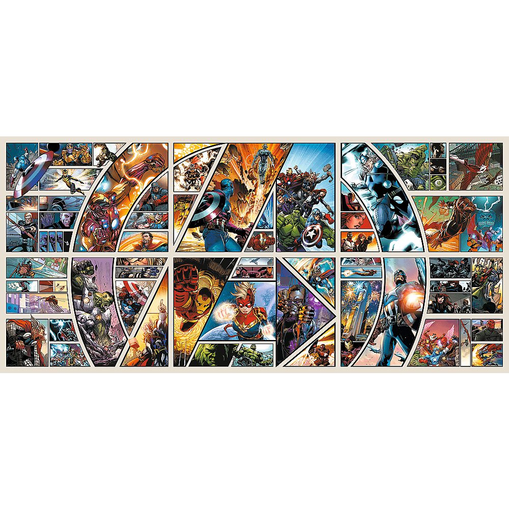 Trefl Puzzle Marvel - Across the Comic Universe 9000 Teile Puzzle, 9000 Puzzleteile, Made in Europe