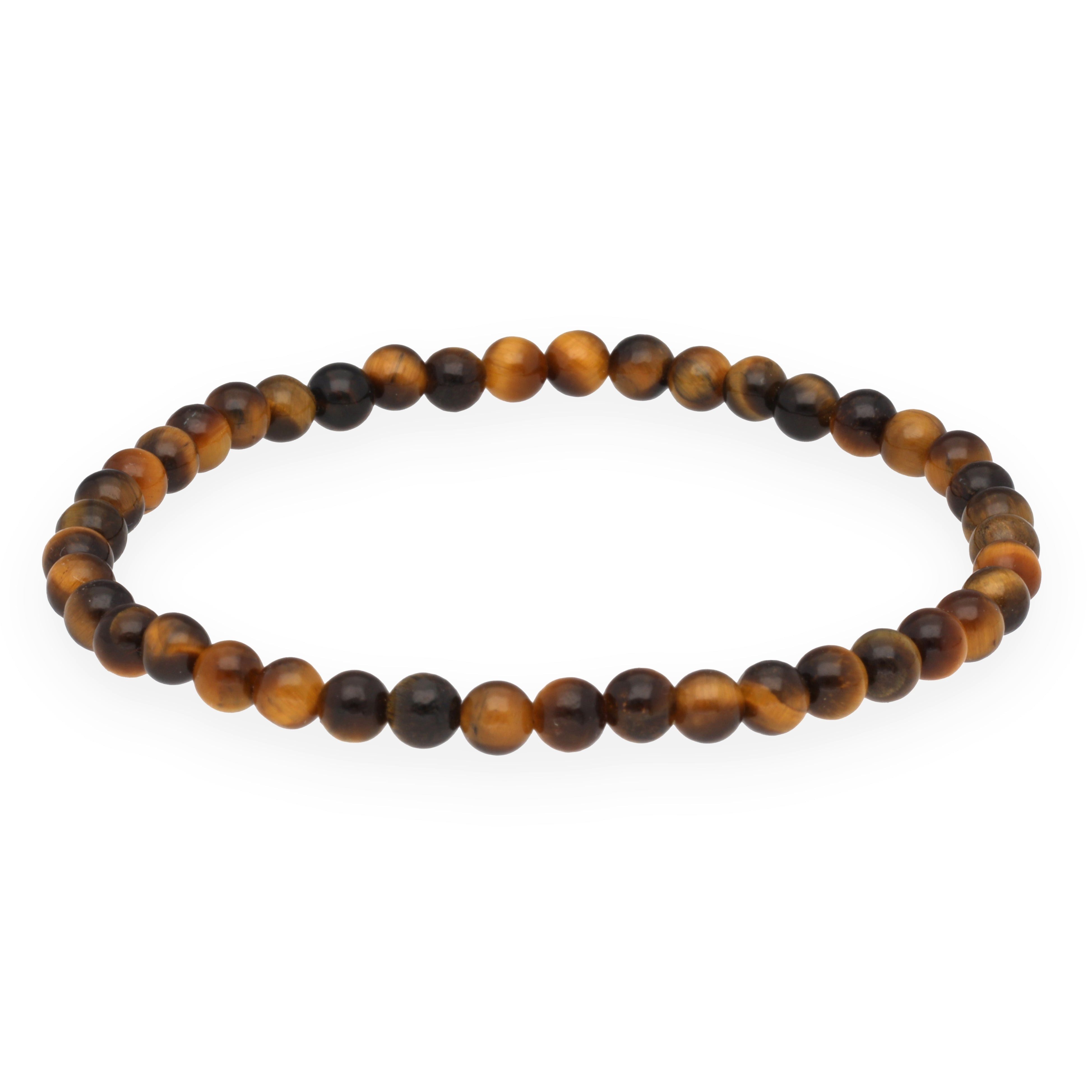 Lebensquelle Plus Armband Tigerauge Mini-Kugelarmband, 4 mm