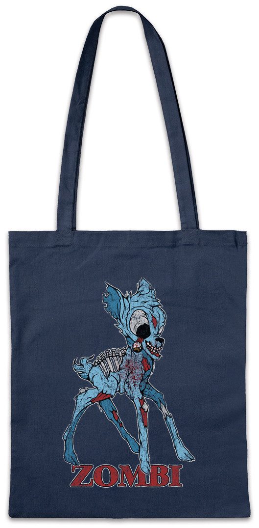 Beuteltasche Zombi II Stofftasche Reh Hirsch Bambi Deer Fun Dracula Vampir Vampire