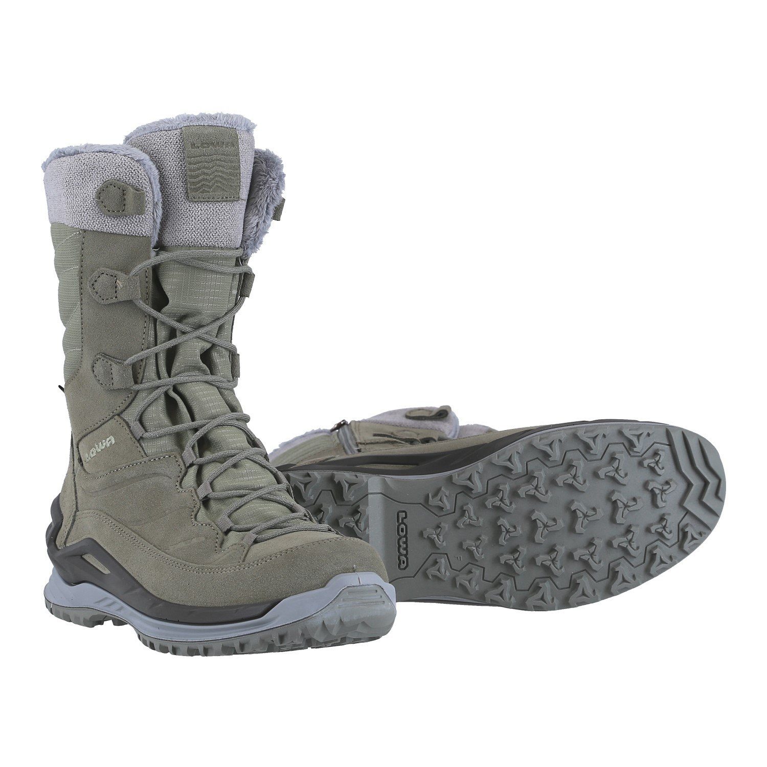 Lowa Barina EVO GTX (Veloursleder, wasserdicht) salbeigrün/seegrass Damen Winterstiefel