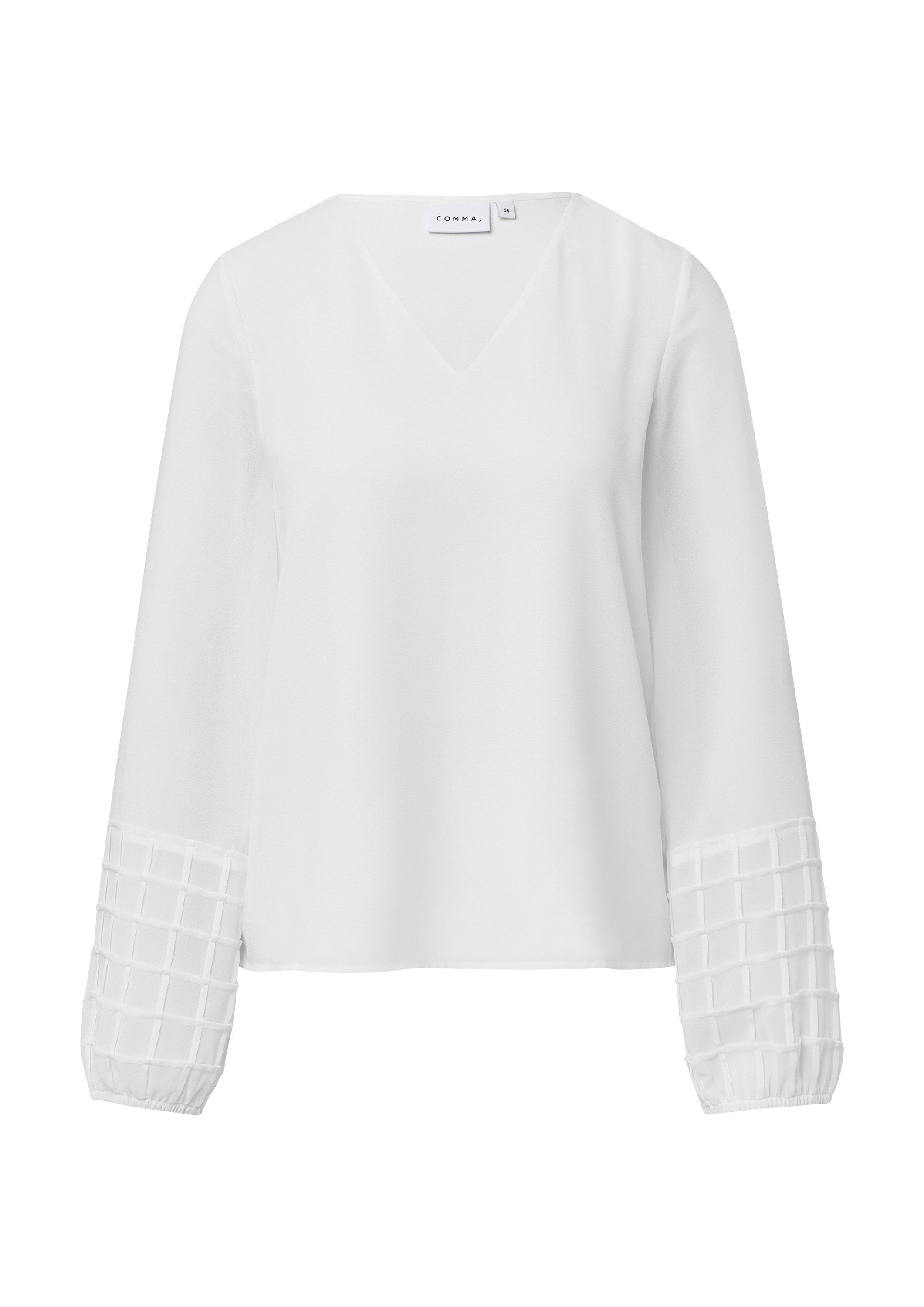 comma Langarmbluse Bluse Chiffonbluse aus Viskose mit Biesendetails günstig online kaufen