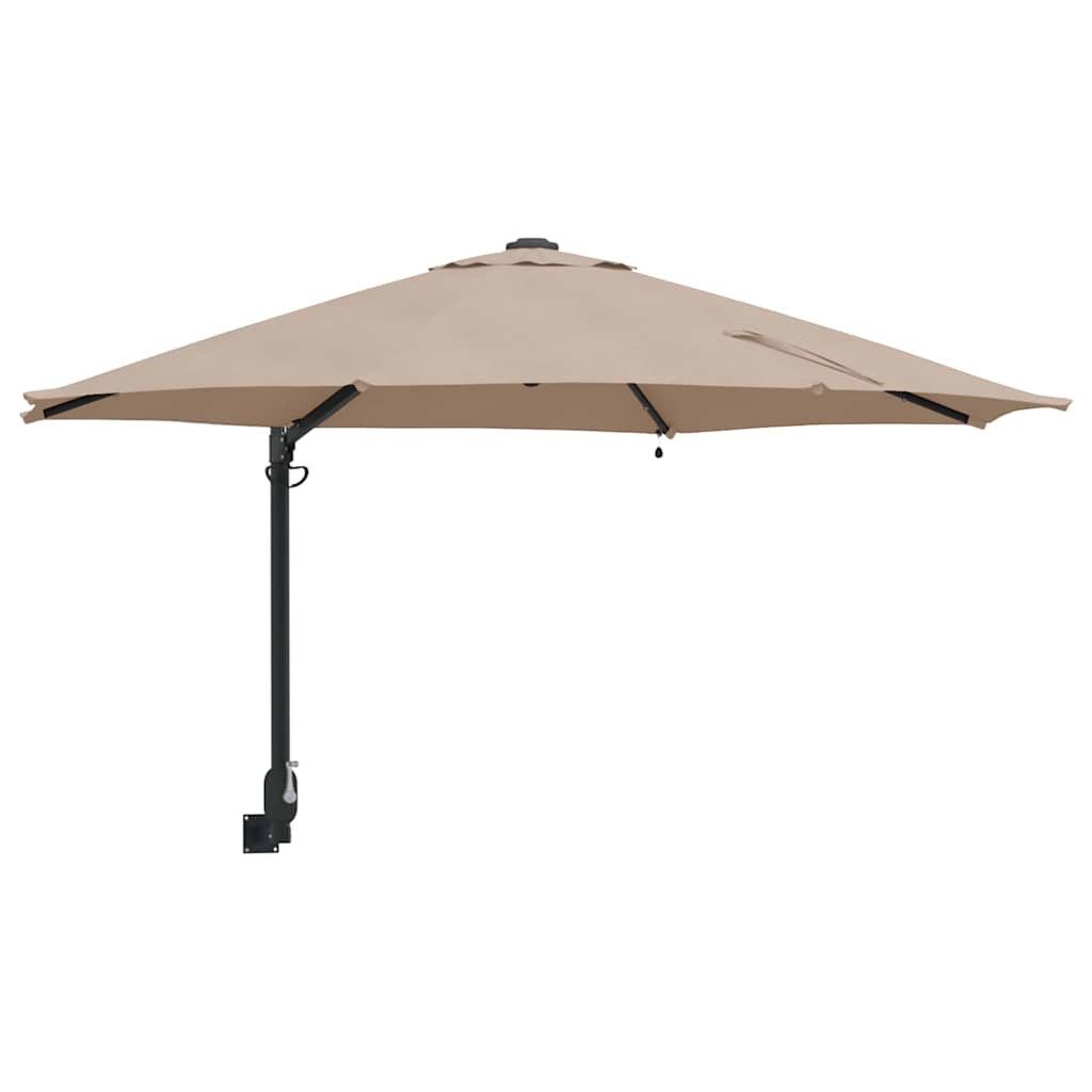vidaXL Sonnensegel Gartenparasol Taupe und Schwarz günstig online kaufen