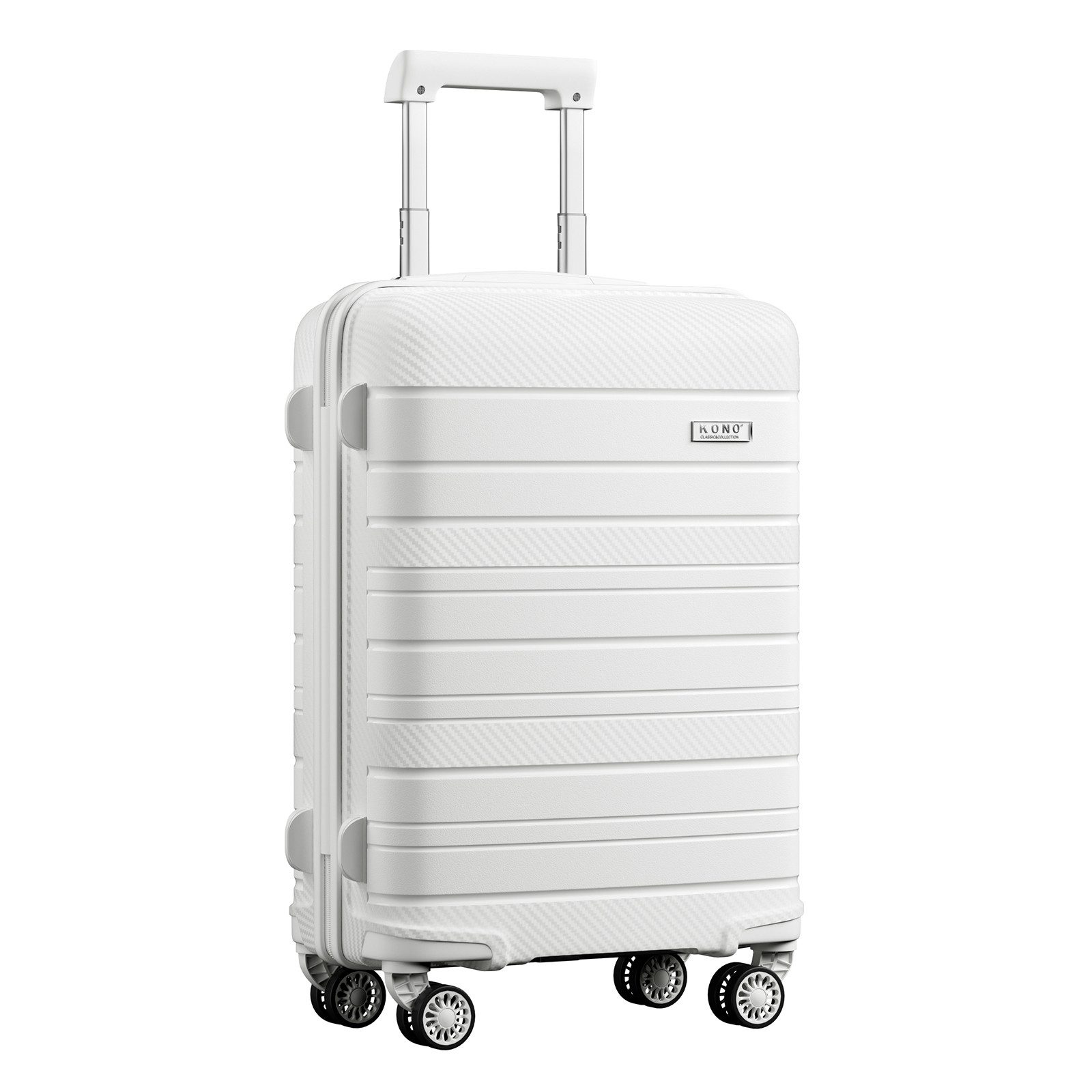 KONO Hartschalen-Trolley (20/24/28 Zoll), Leichter PP-Reisekoffer mit TSA-Schloss