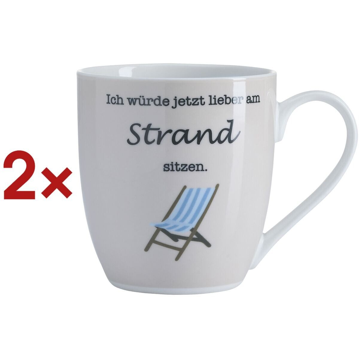 Ritzenhoff & Breker Кружки Auszeit Strand, Porzellan, 500 ml, Porzellan