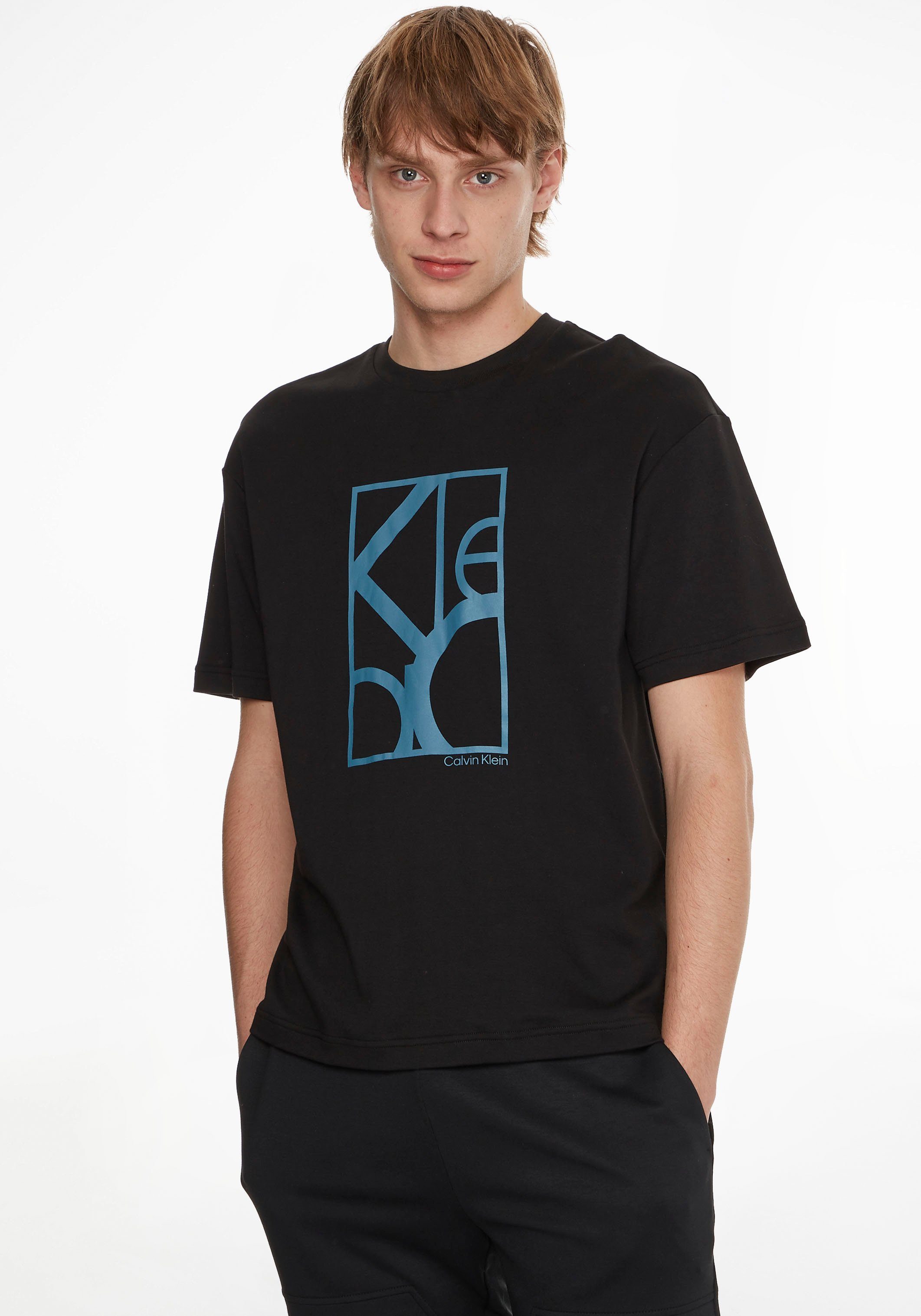 Calvin Klein T-Shirt ABSTRACT LOGO COMFORT T-SHIRT schwarz