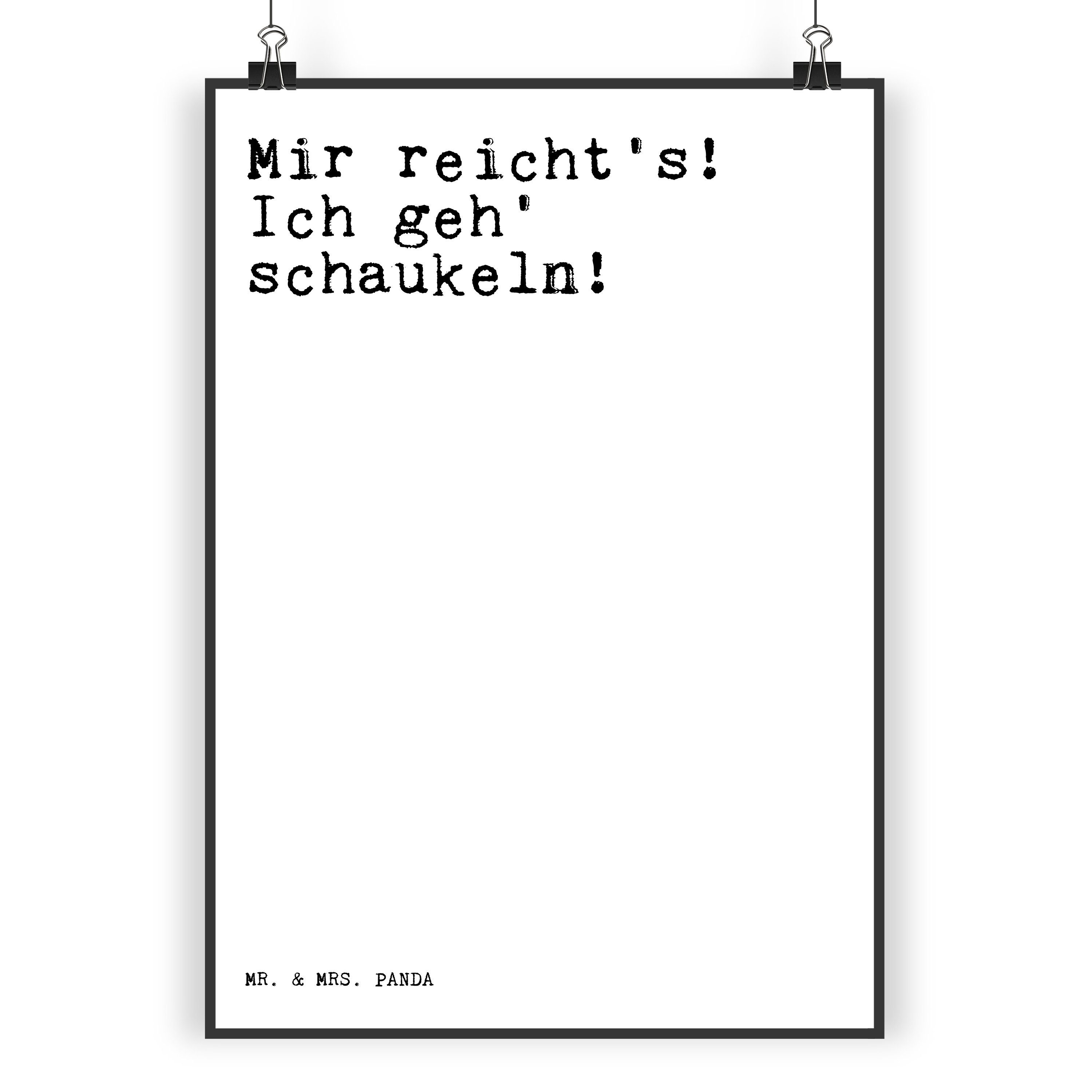 Mr. & Mrs. Panda Poster »Mir reicht's! Ich geh'... Weiß Geschenk