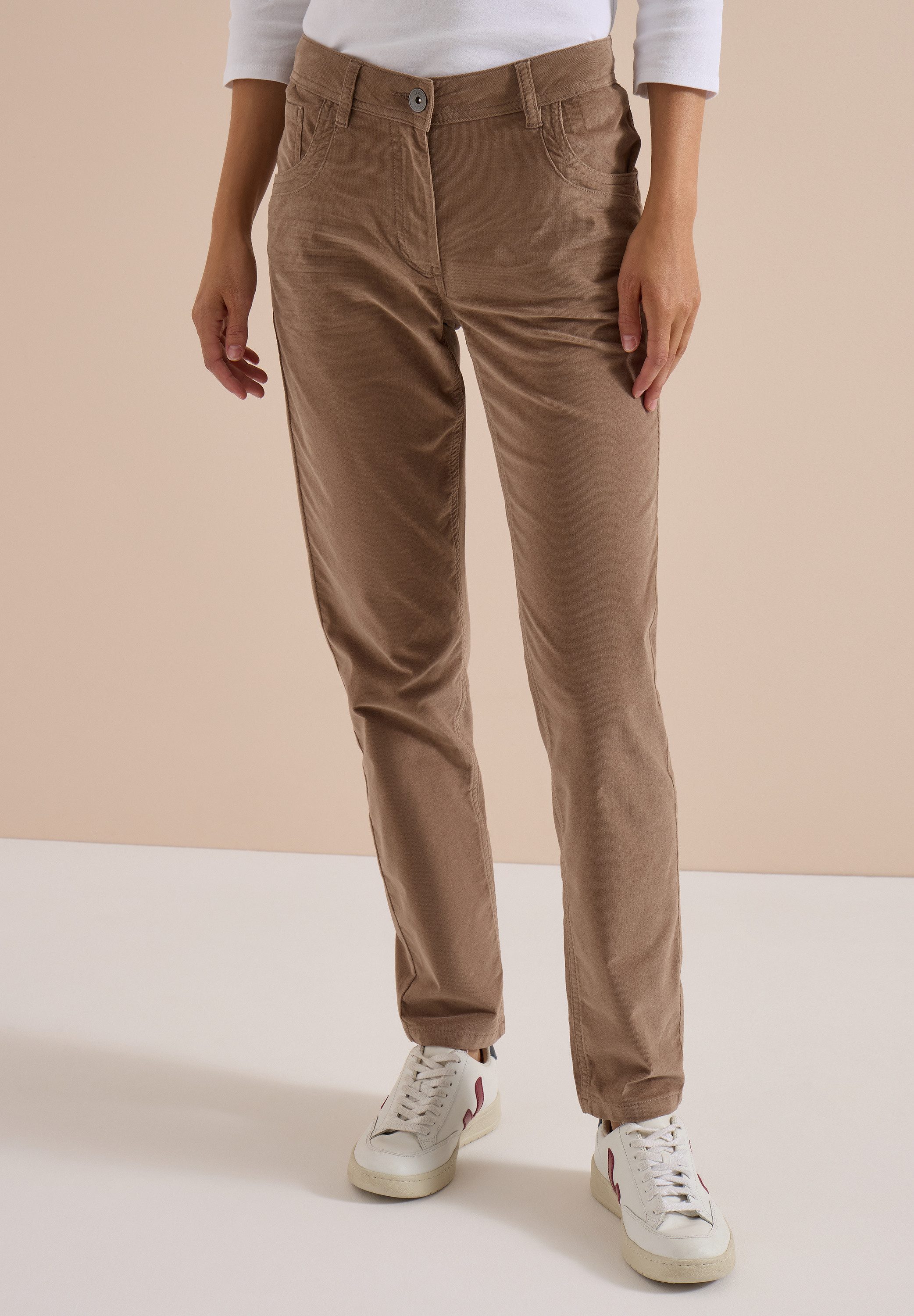 CECIL 5-Pocket-Hose in Cord-Optik