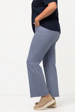 Ulla Popken Regular-fit-Jeans Colorjeans Mary Fransensaum weites Bein