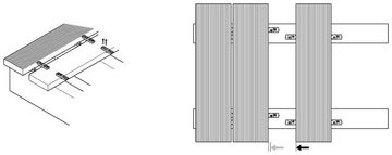 EisenRon.de Terrassendielen Terrassenbefestigung unsichtbar ca. 15 qm auf Holz - UK mit 500 Clips, 15,00 m², BxL: je 1,8x8 cm, 9,00 mm Stärke, (Sparset, 500-St., inkl. Schrauben), Komplettset